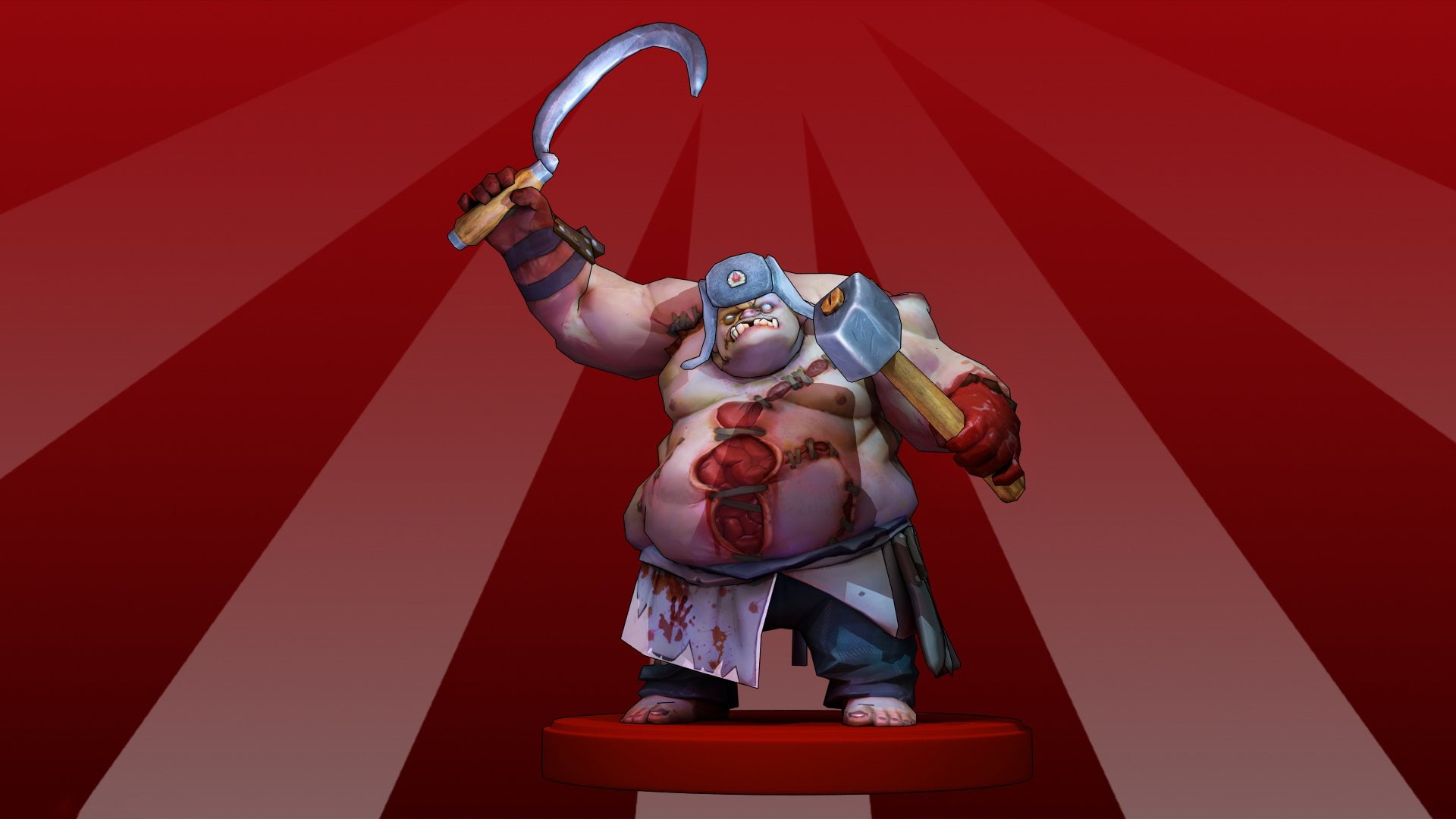 dota, Sickle, fantasy, hammer, warrior, games, 1080P, 2, Pudge, monster, HD Wallpaper