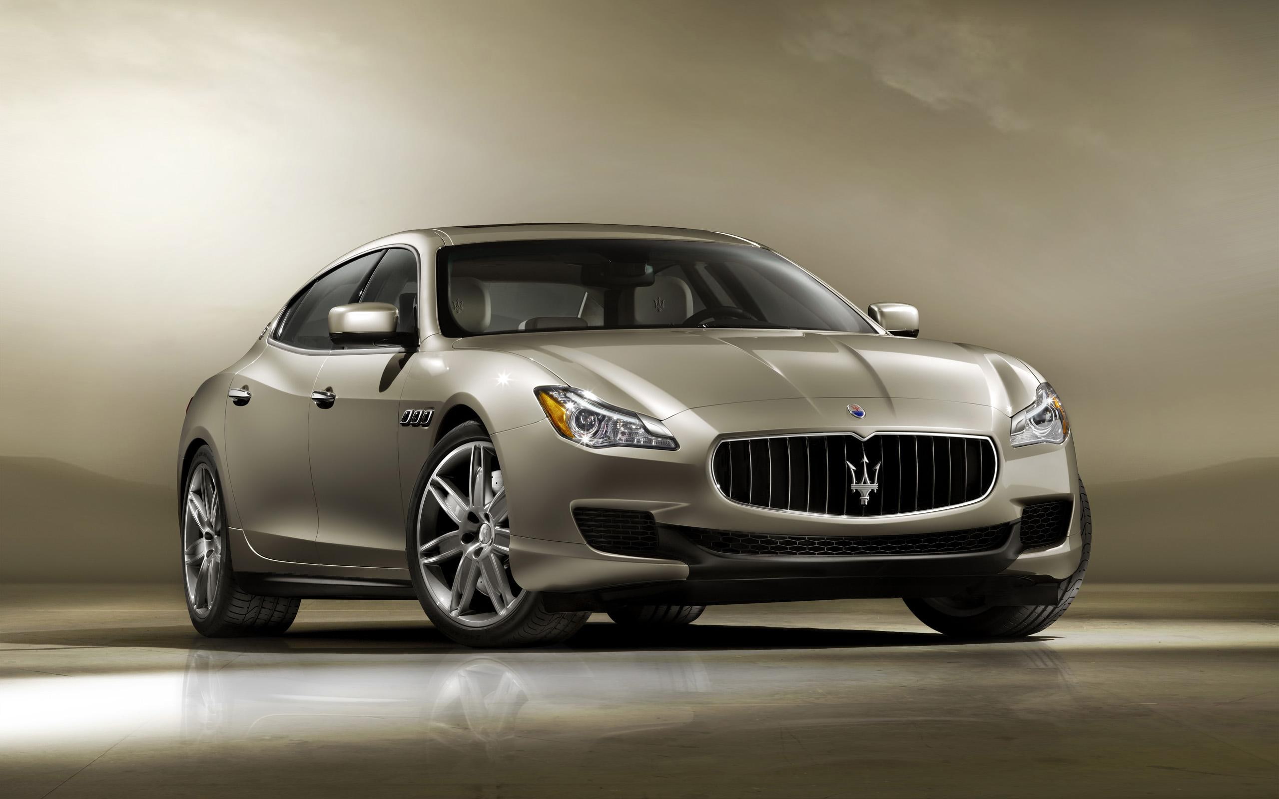 2014, maserati, cars, silver, ghibli, sedan, black, 2K, HD Wallpaper