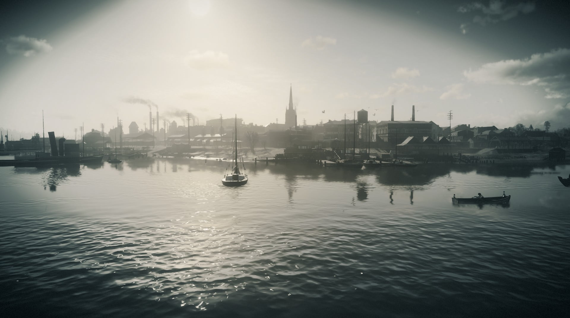 1080P, screen shot, Saint Denis (Red Dead Redemption 2), city, Red Dead Redemption, Red Dead Redemption 2, water, HD Wallpaper