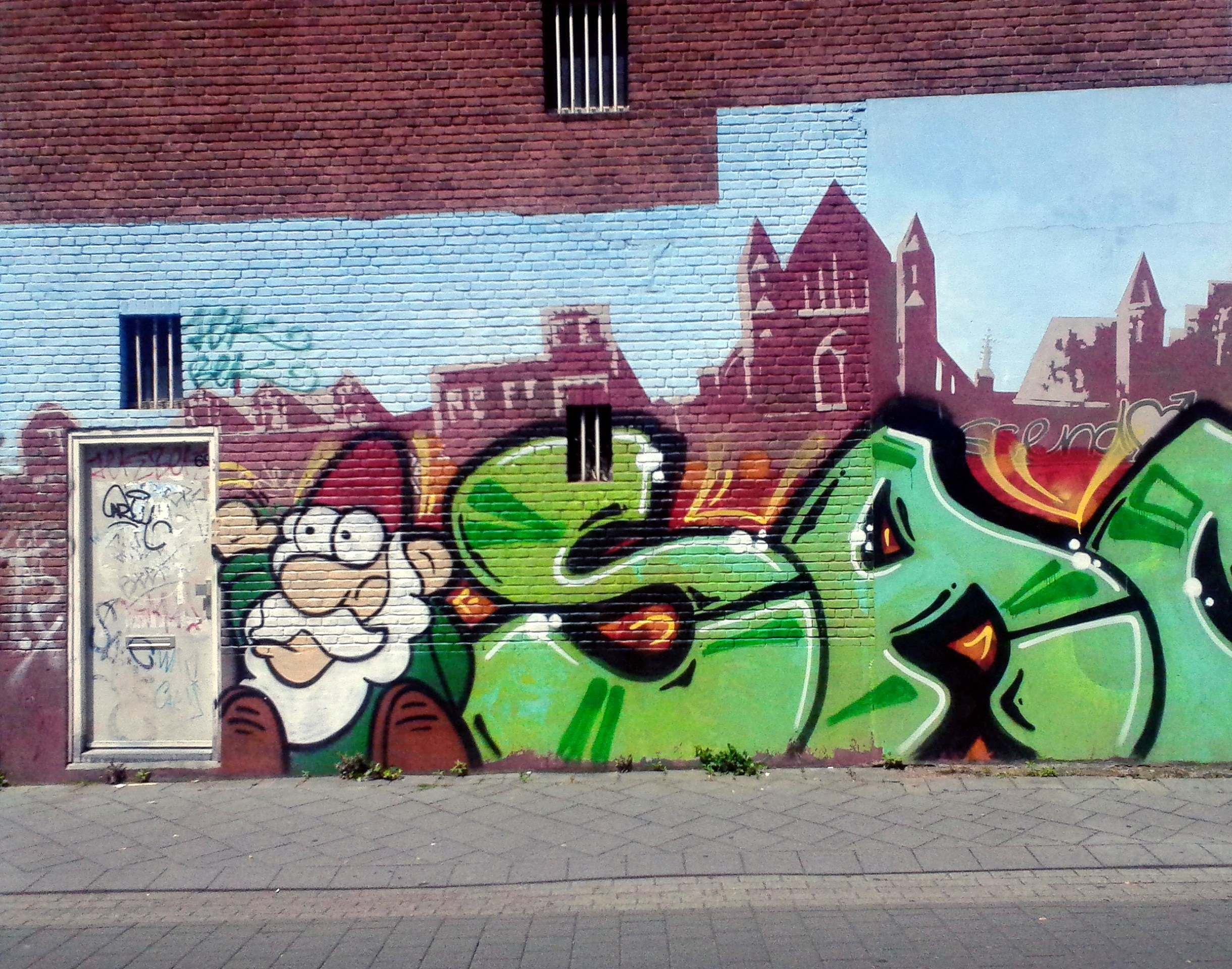 art and craft, built structure, creativity, graffiti, building exterior, wall, brick, multi colored, sidewalk, street art, dead wall, outdoors, zwolle, HD Wallpaper