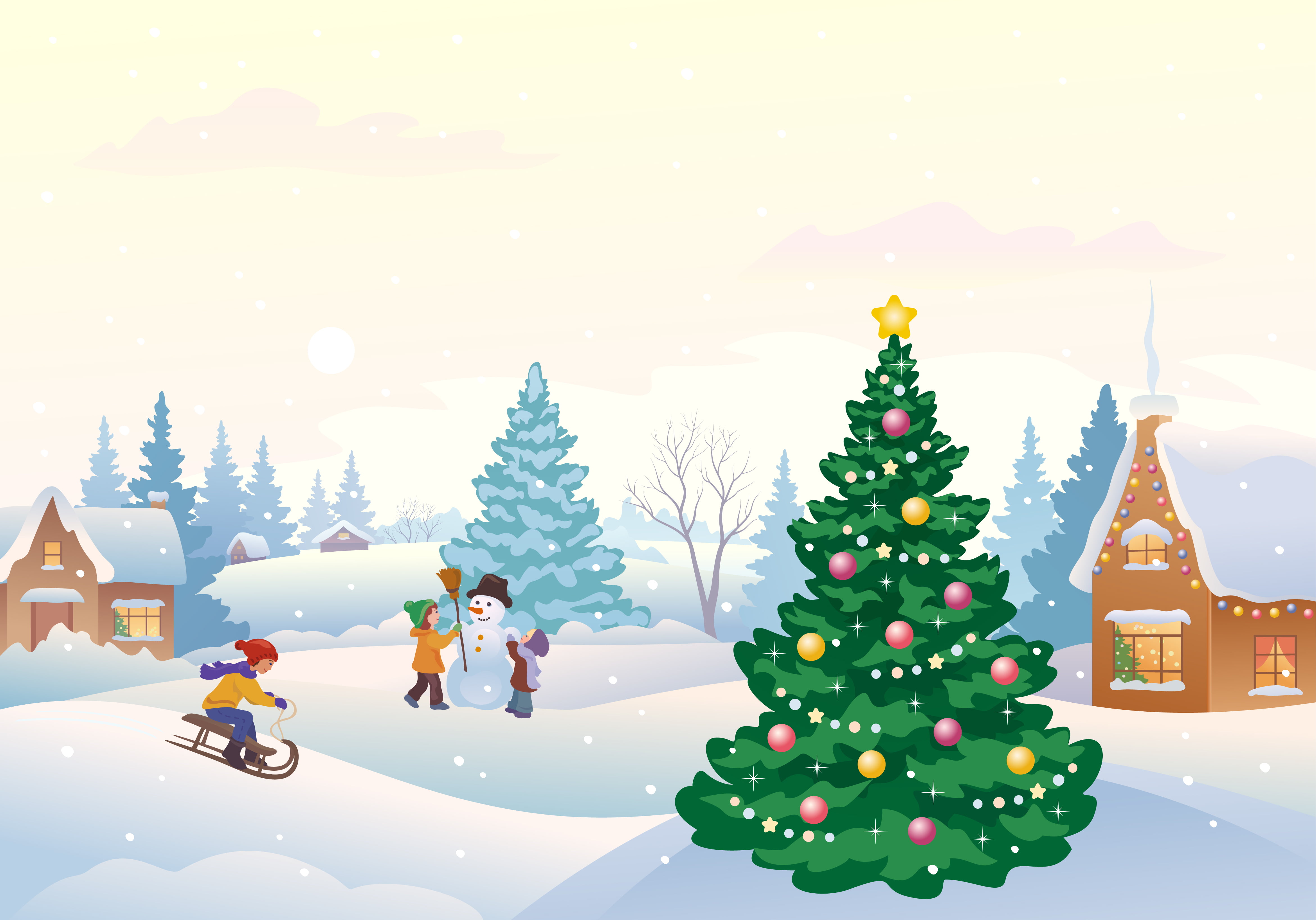 decoration, celebration, nature, sky, celebration event, snowman, 4K, forest, ice, cold - Temperature, vacations, christmas ornament, fun, winter, HD Wallpaper