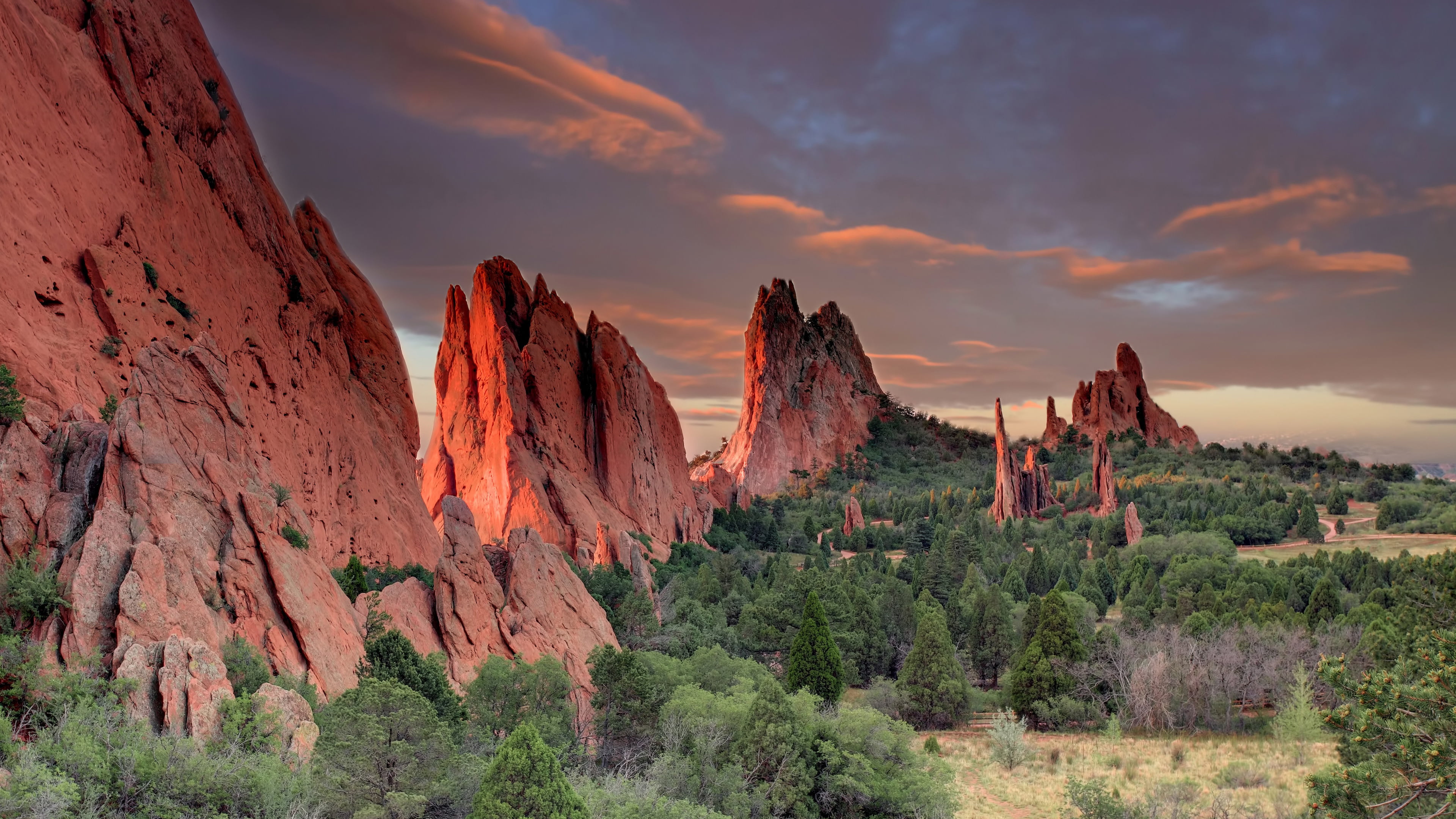 rock - object, idyllic, rock, rock formation, physical geography, no people, plant, peaks, desktop, environment, nature, landscape, 4K, hd, scenics - nature, HD Wallpaper