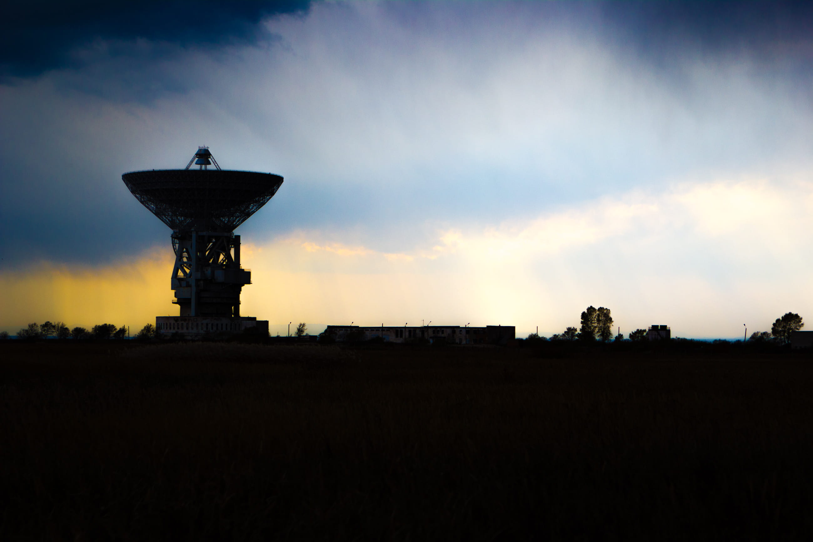 no people, radio, technology, галёнки, oktyabrskiy rayon, russia, space, asphalt, scenics - nature, dusk, outdoors, building exterior, 2K, sky, field, HD Wallpaper