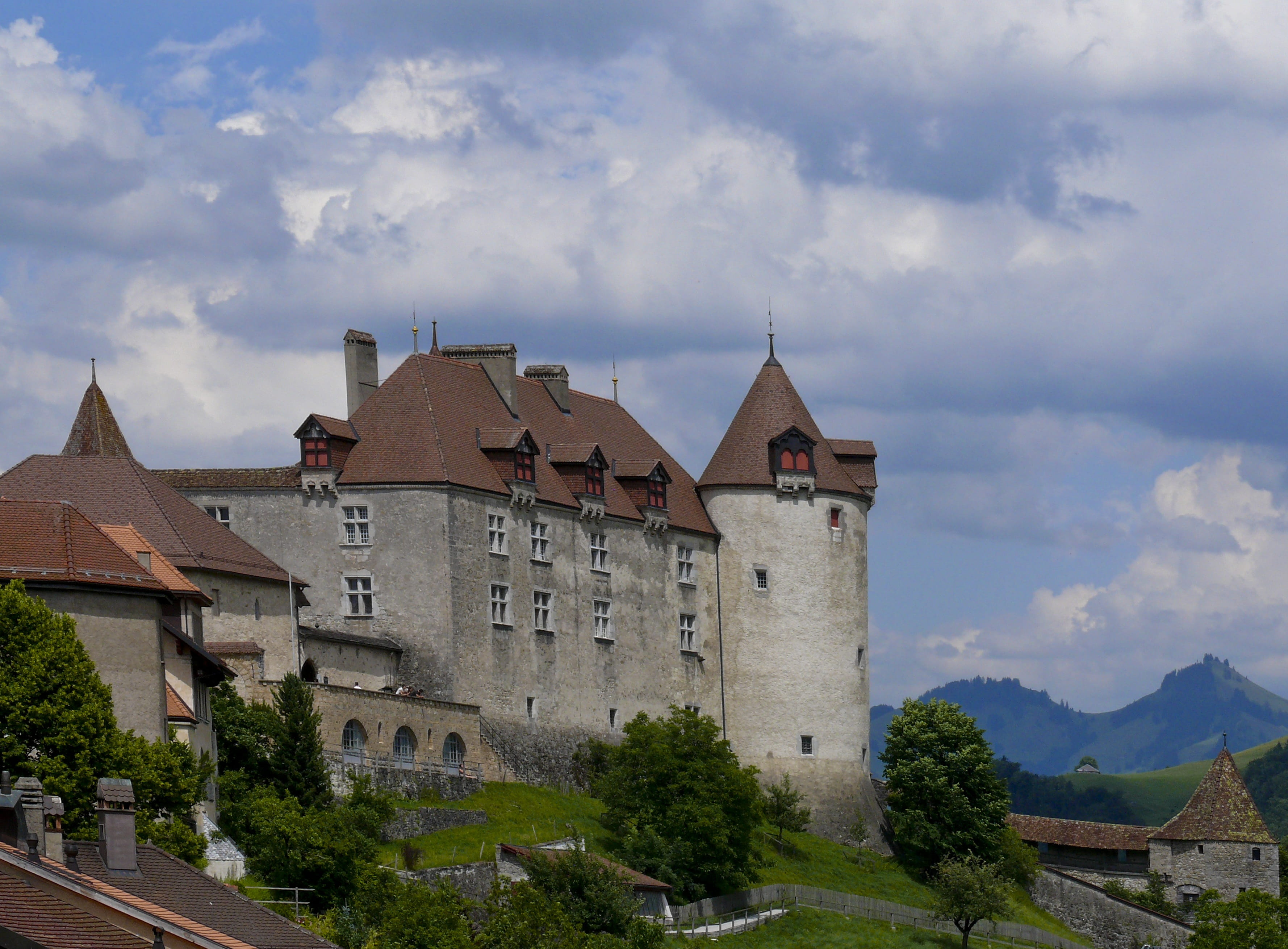 belief, day, place of worship, the past, switzerland, plant, building, built structure, outdoors, tree, residential district, 2K, nature, religion, sky, HD Wallpaper