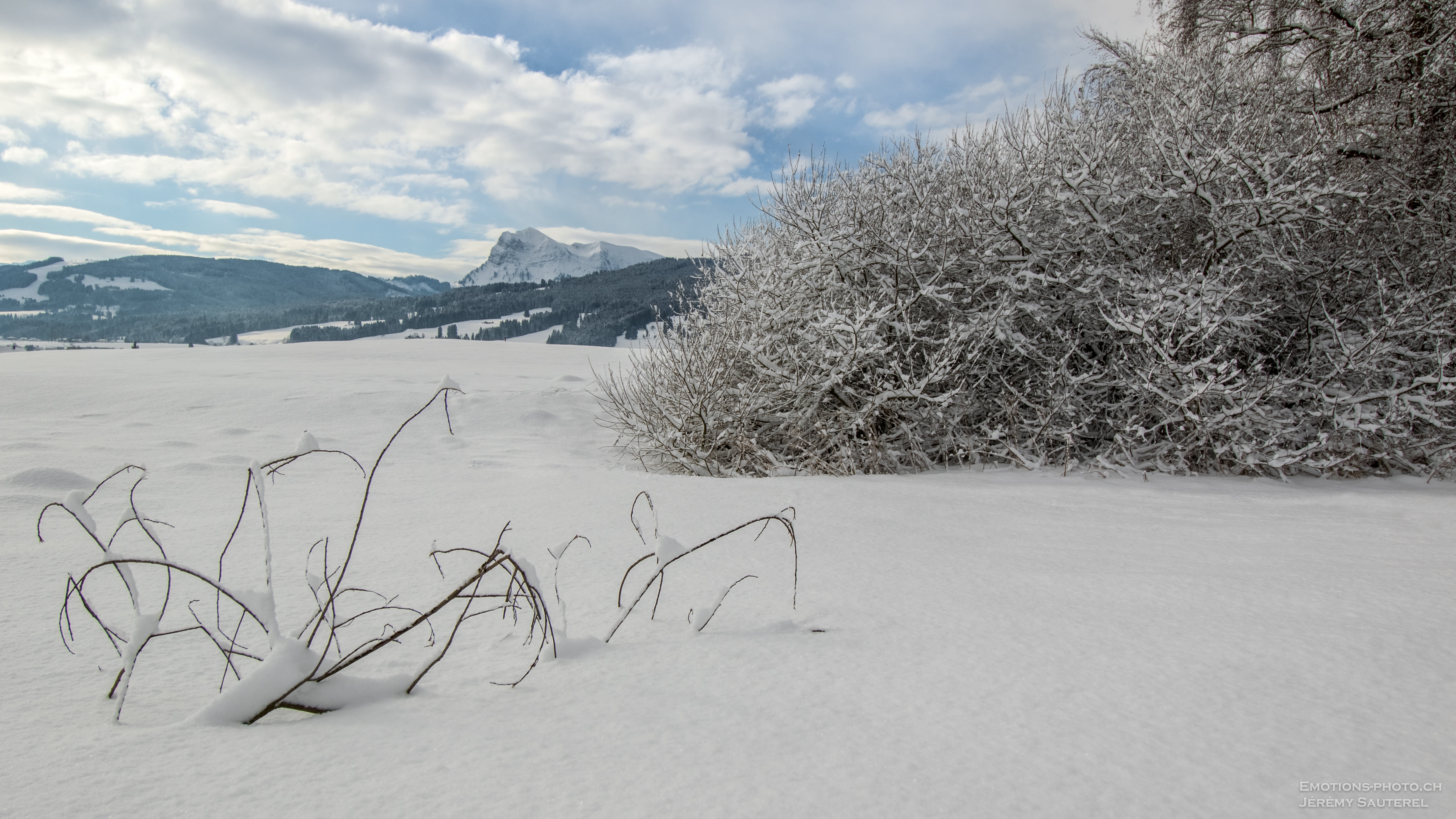 montagne, cloudy, sky, outdoors, cold - Temperature, CH, froid, Sâles  Fribourg, daytime, blue, white, ice, snow, winter, Le Moléson, landscape, hiver, HD Wallpaper