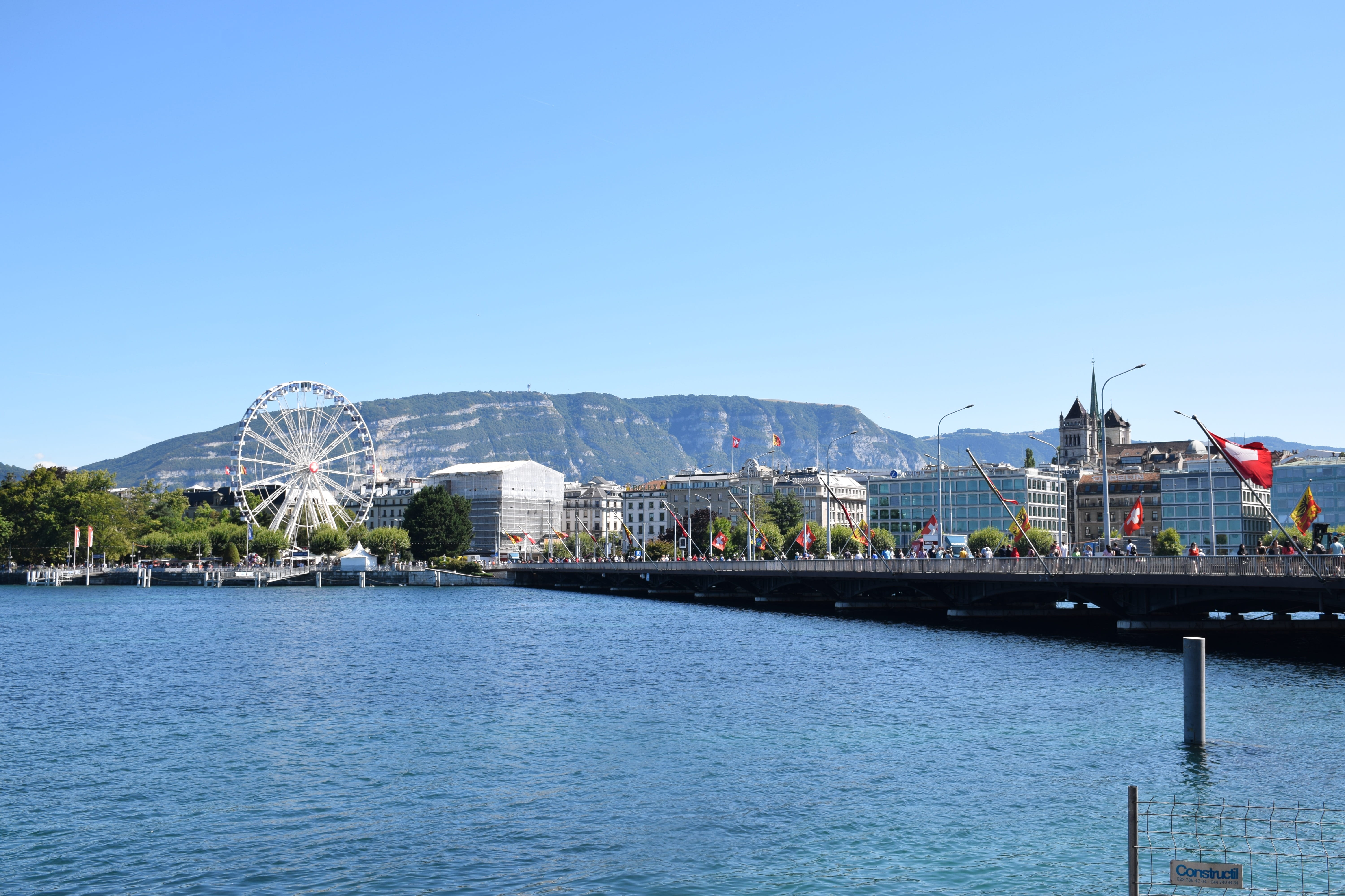 blue, building, city, mountain, nature, built structure, schweizerische eidgenossenschaft, no people, sky, confédération suisse, genéve, swiss, geneva, HD Wallpaper