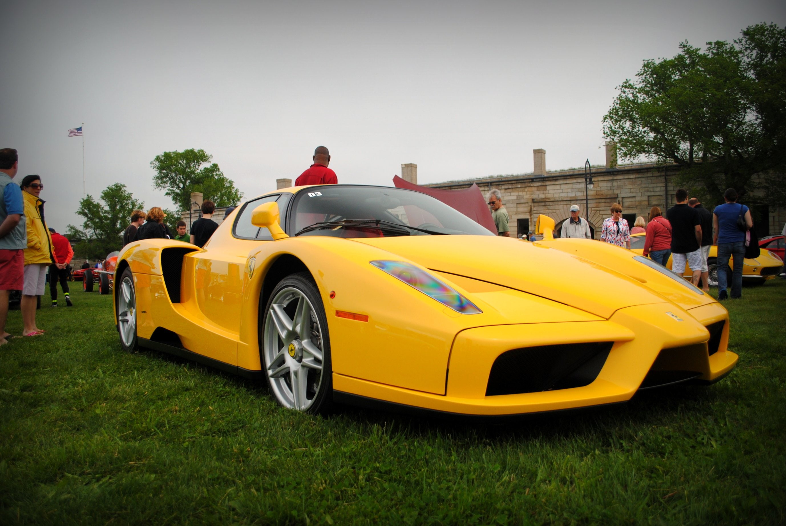 2K, italia, jaune, cars, ferrari, enzo, supercars, yellow, HD Wallpaper