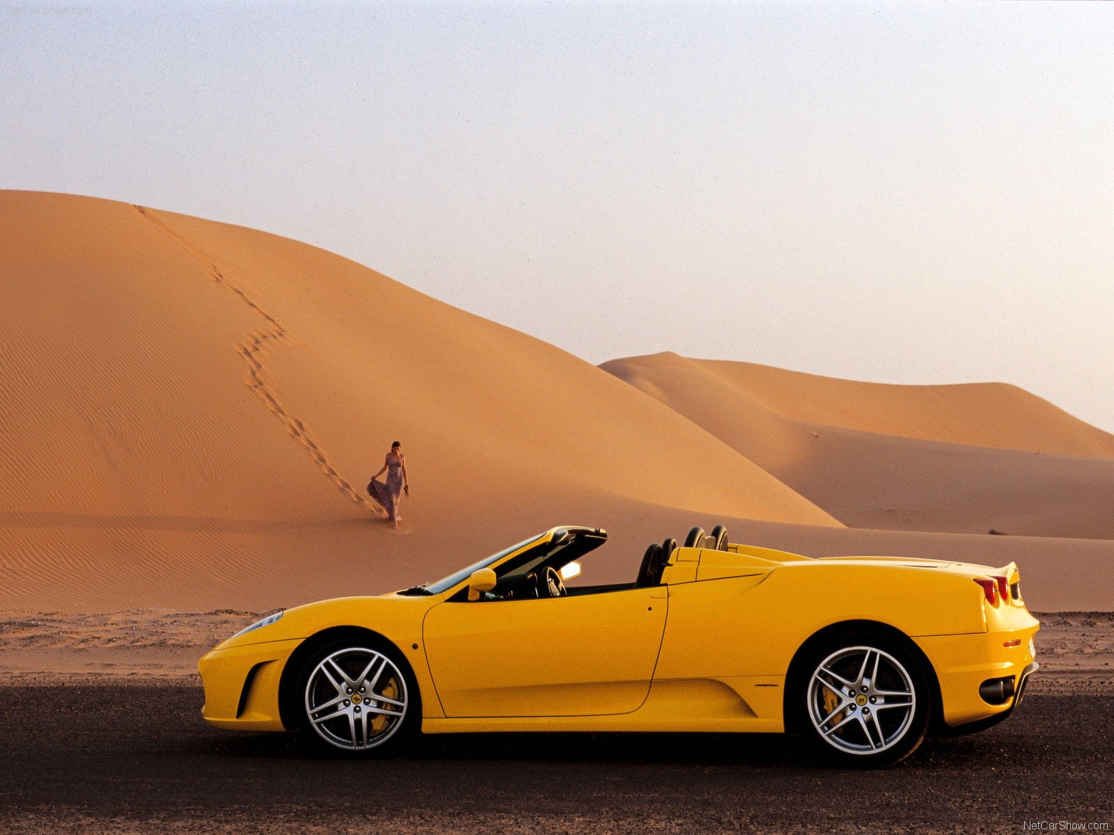 720P, 2005, spider, ferrari, yellow, supercars, f430, jaune, giallo, HD Wallpaper