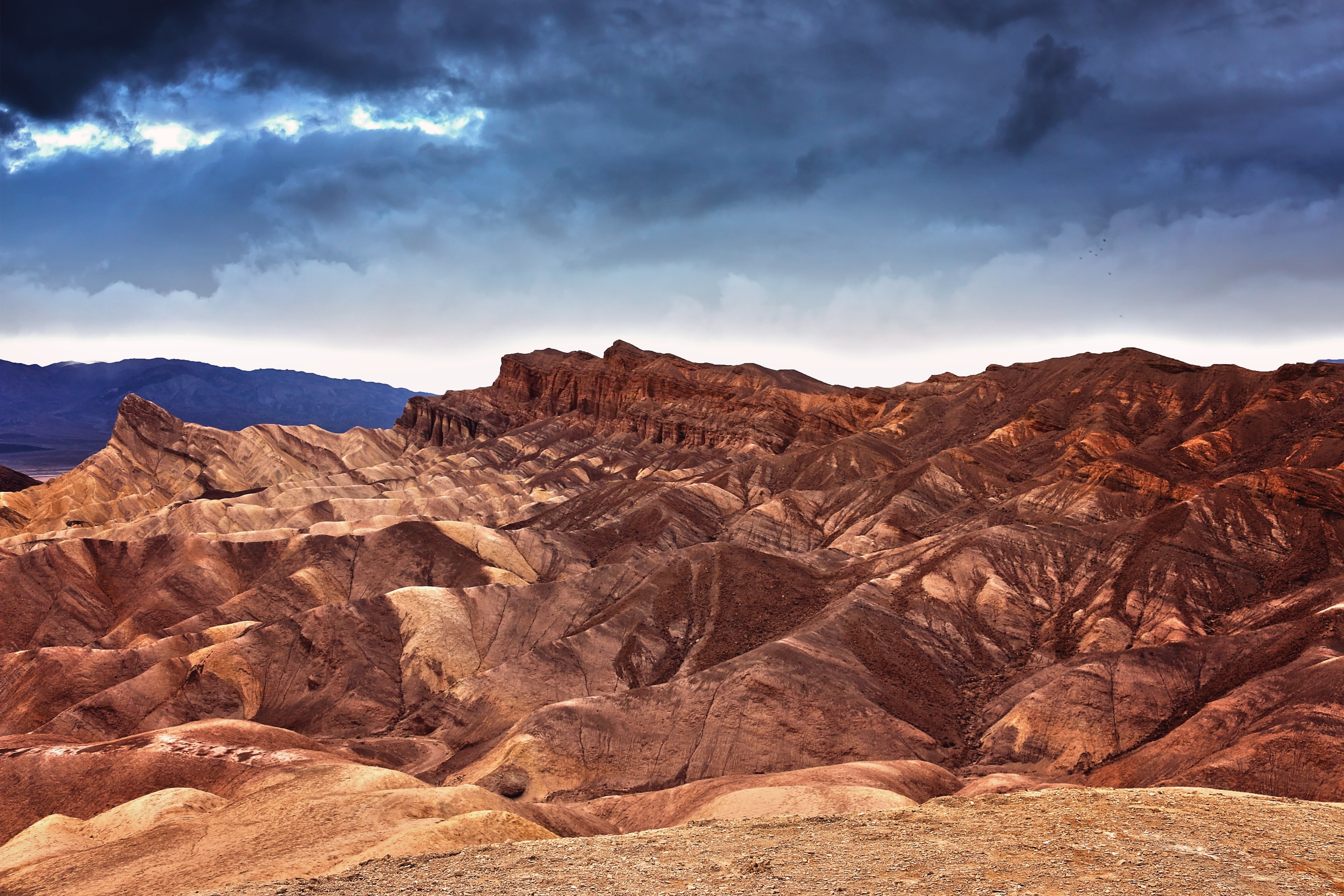 semi-arid, southwest, arid, landscape, rock formation, cloudy, climate, california, solid, wilderness, dry, scenic, zabriskie, uSA, death, dark, land, scenery, HD Wallpaper