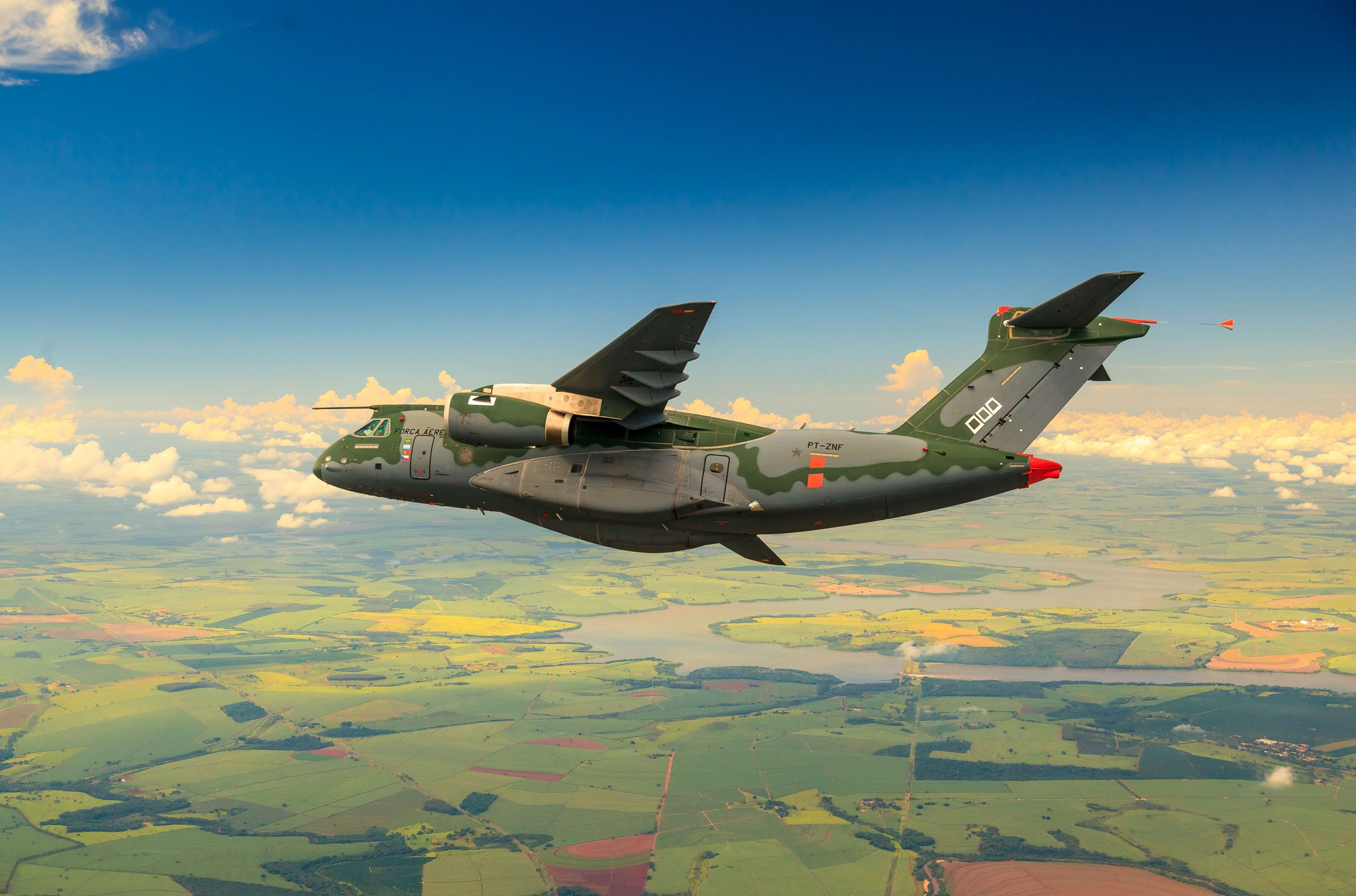 Embraer, Brazilian Air Force, FAB, Force Air Brazilian, military aircraft, KC-390, 2K, HD Wallpaper