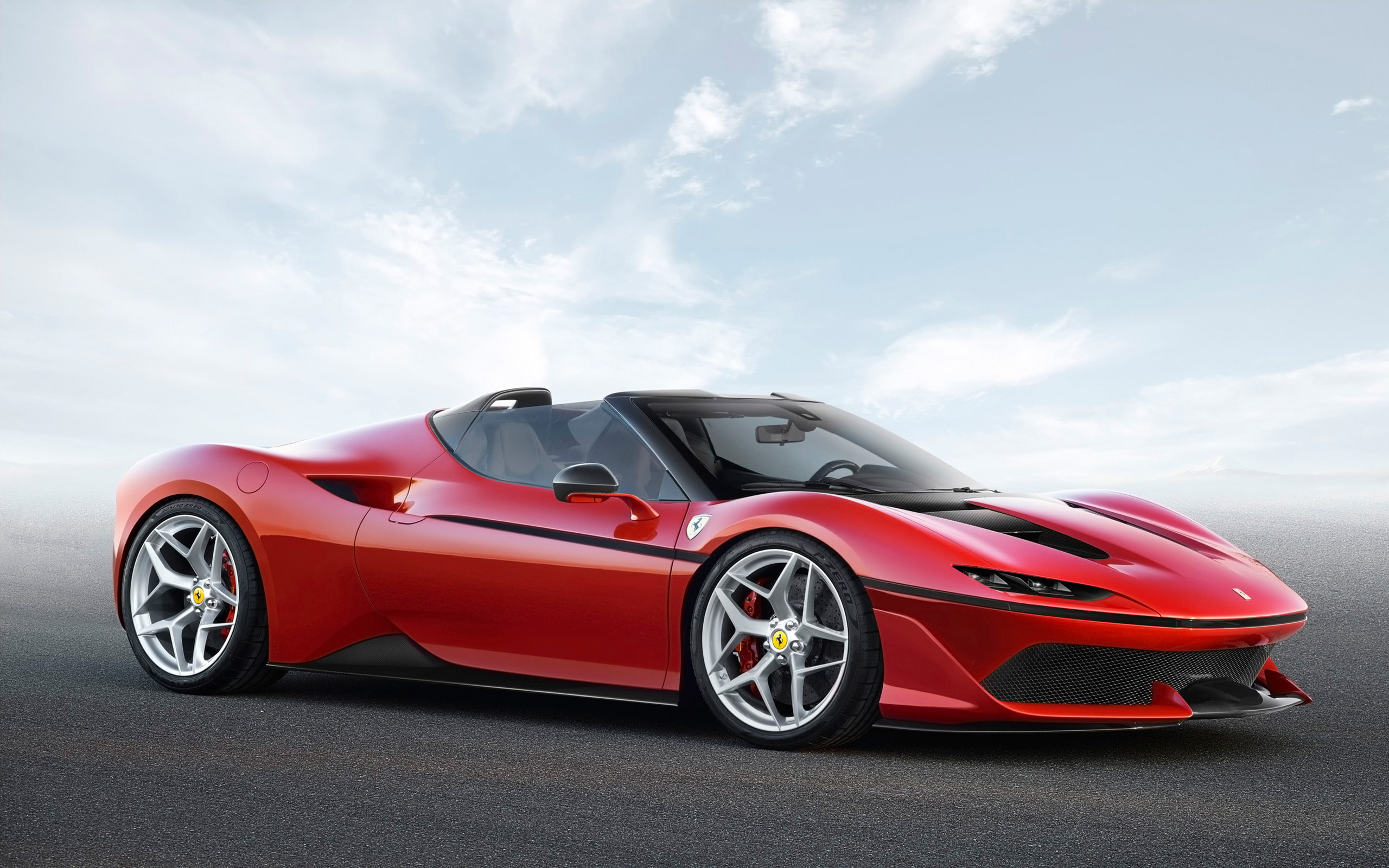 j, red, 2017, 2K, car, ferrari, ferrari j50, HD Wallpaper