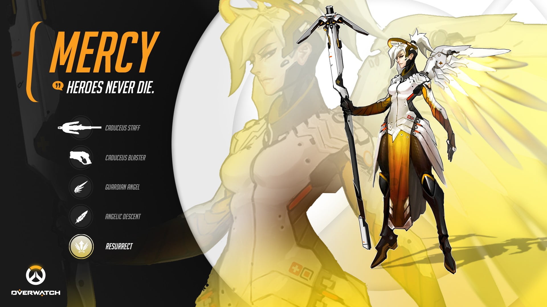 no people, close-up, female likeness, text, Mercy (Overwatch), angel, western script, male likeness, art and craft, 1080P, video games, indoors, number, HD Wallpaper