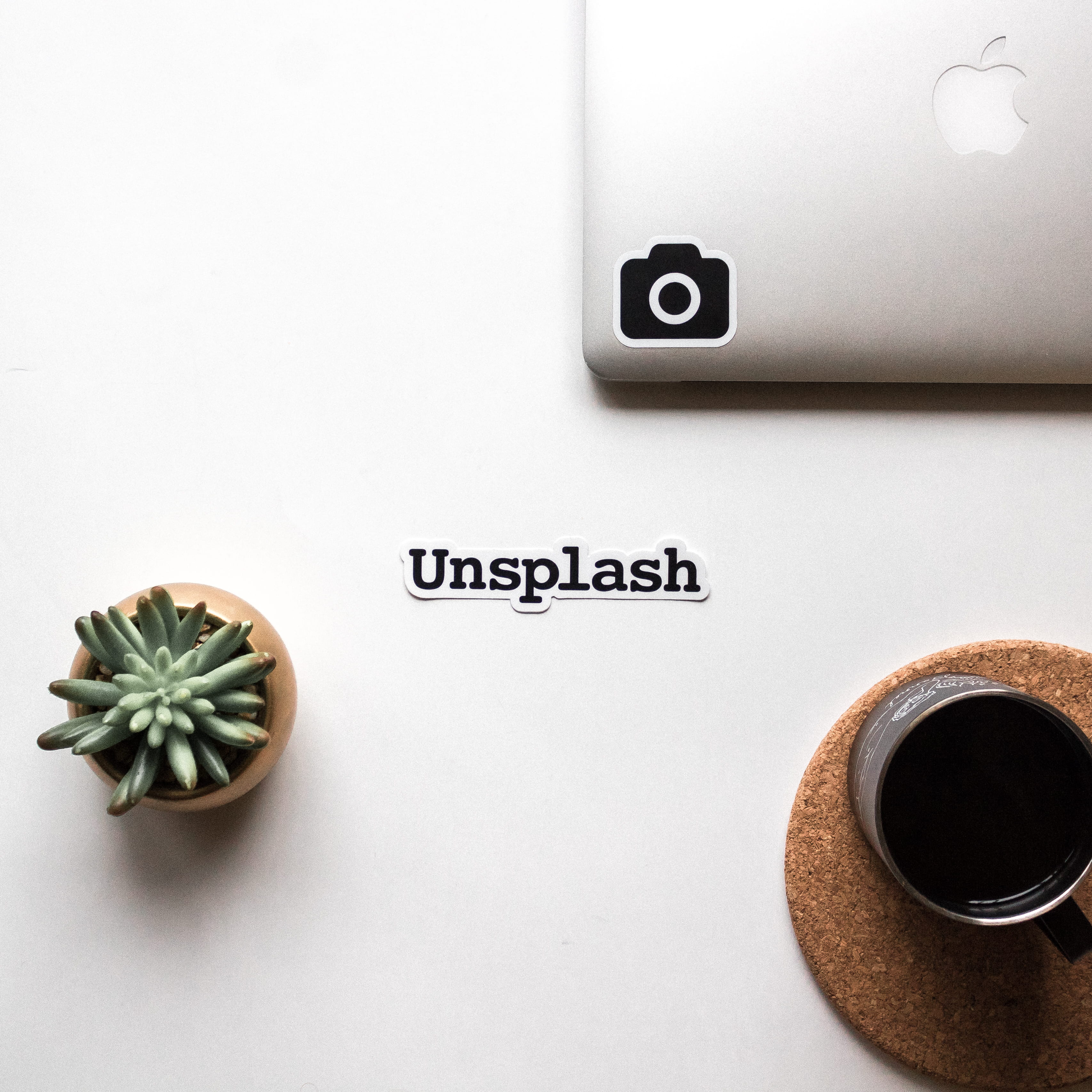 coffee, copy space, macbook, western script, coffee cup, directly above, close-up, cactus, studio shot, food, laptop, succulent, communication, green, plant, Phone HD Wallpaper