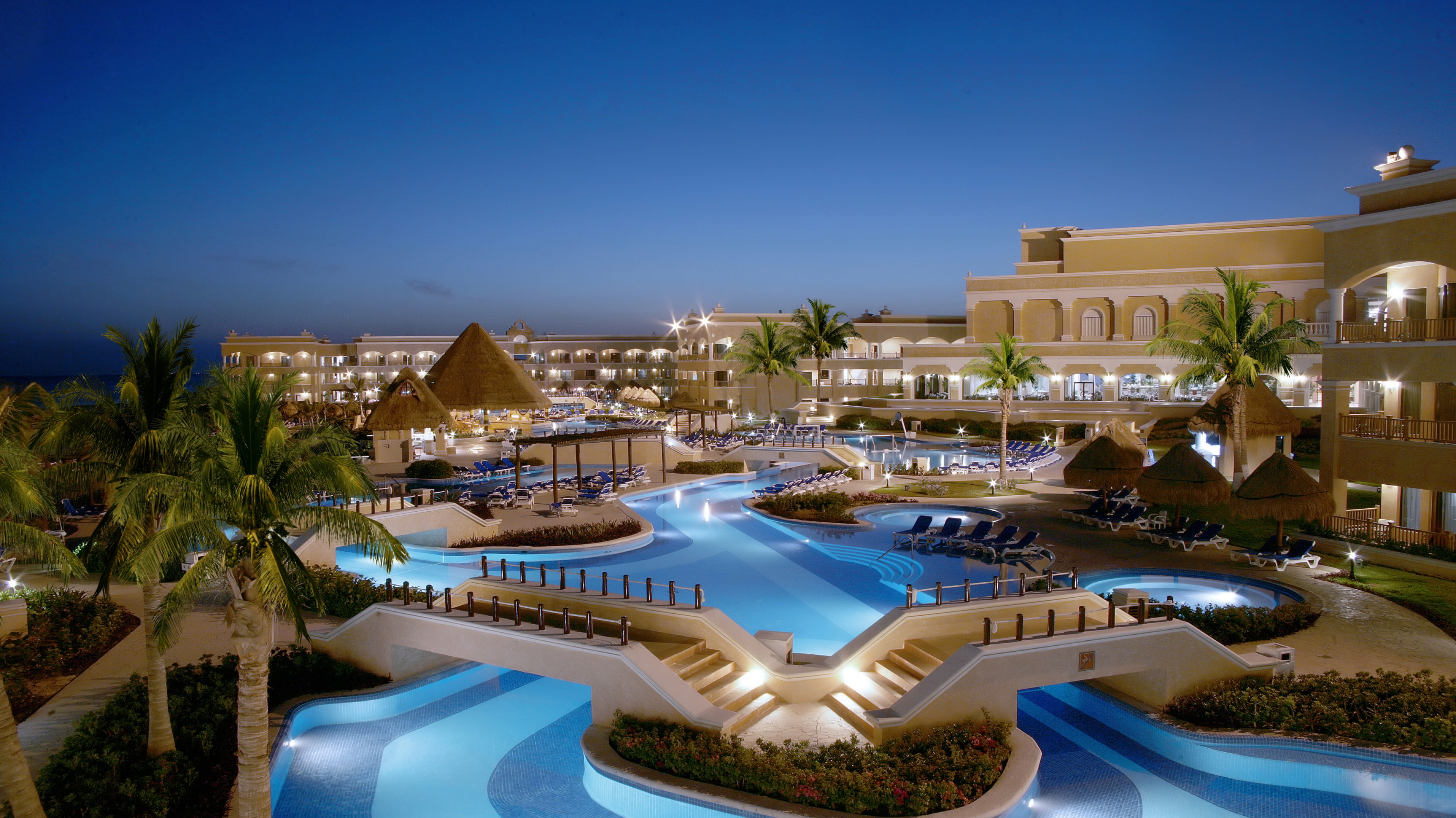 palms, 4K, resort, Best Hotels of 2017, vacation, Grand Velas Riviera Maya, tourism, pool, travel, HD Wallpaper