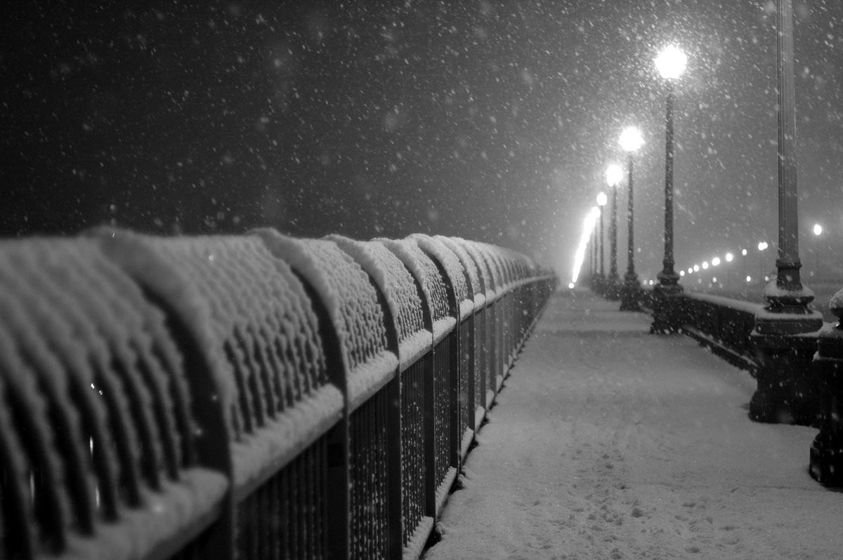 lighting equipment, snowing, nature, snow, no people, blizzard, textile, winter, 480P, striped, street light, the way forward, night, gray, white, barrier, HD Wallpaper