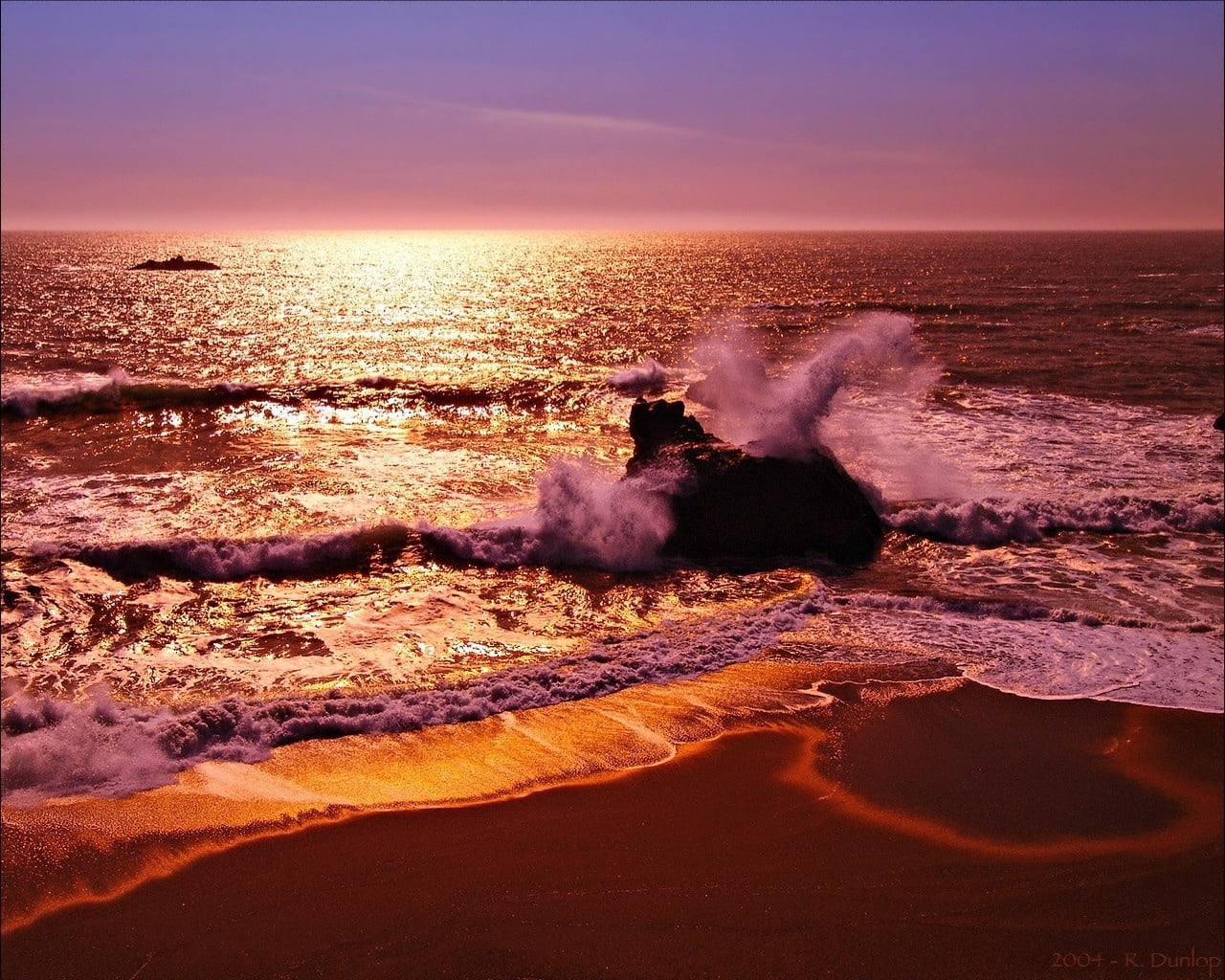 waves, rock - Object, sunset, travel, stone, splashes, 720P, nature, horizon, scenics - nature, scenics, horizon Over Water, surfing, sun, vacations, sunrise - Dawn, HD Wallpaper