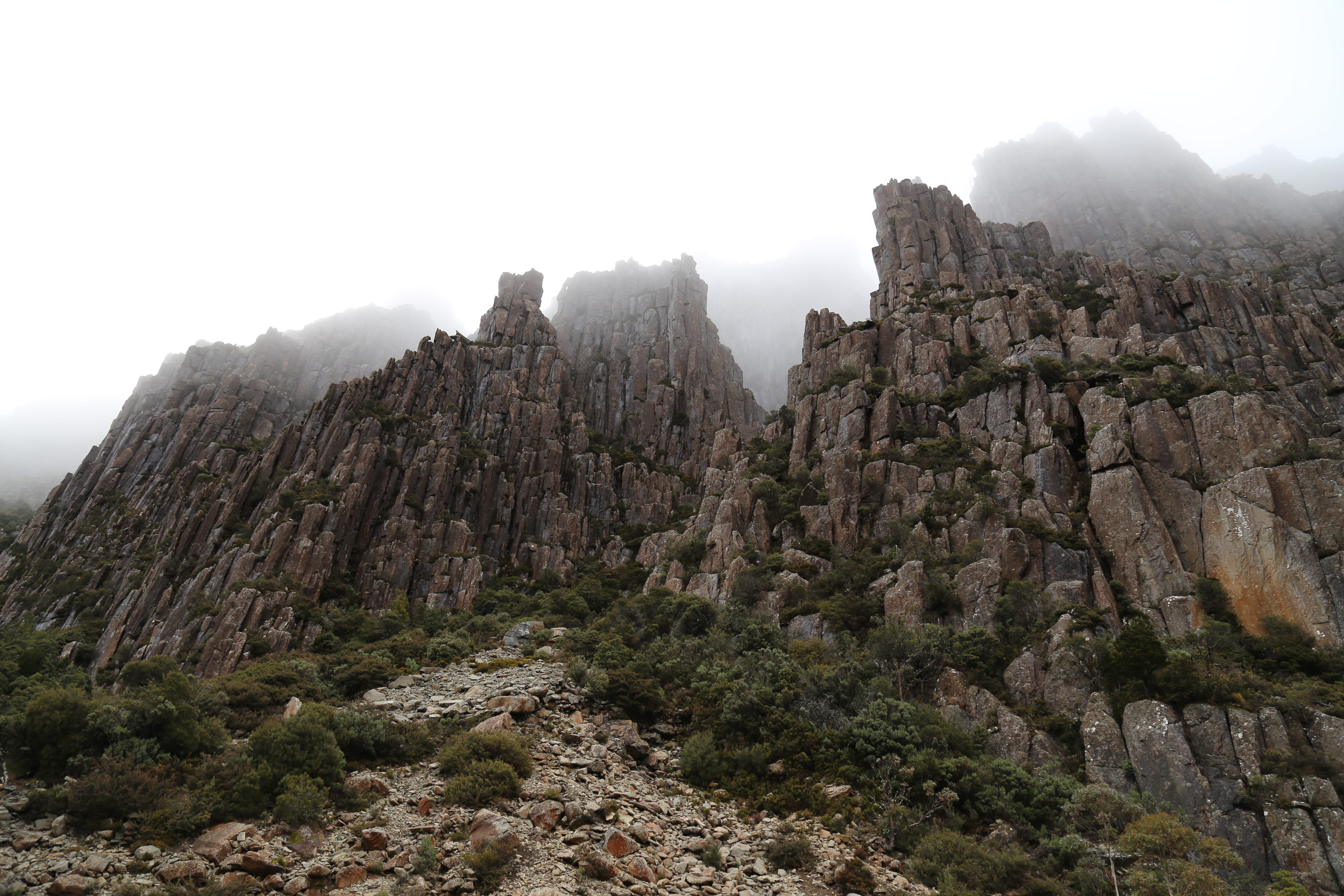 outdoors, tasmania, mountain range, nature, wilderness, environment, mountain, scenics - nature, fog, no people, mountains, formation, tranquility, tranquil scene, HD Wallpaper