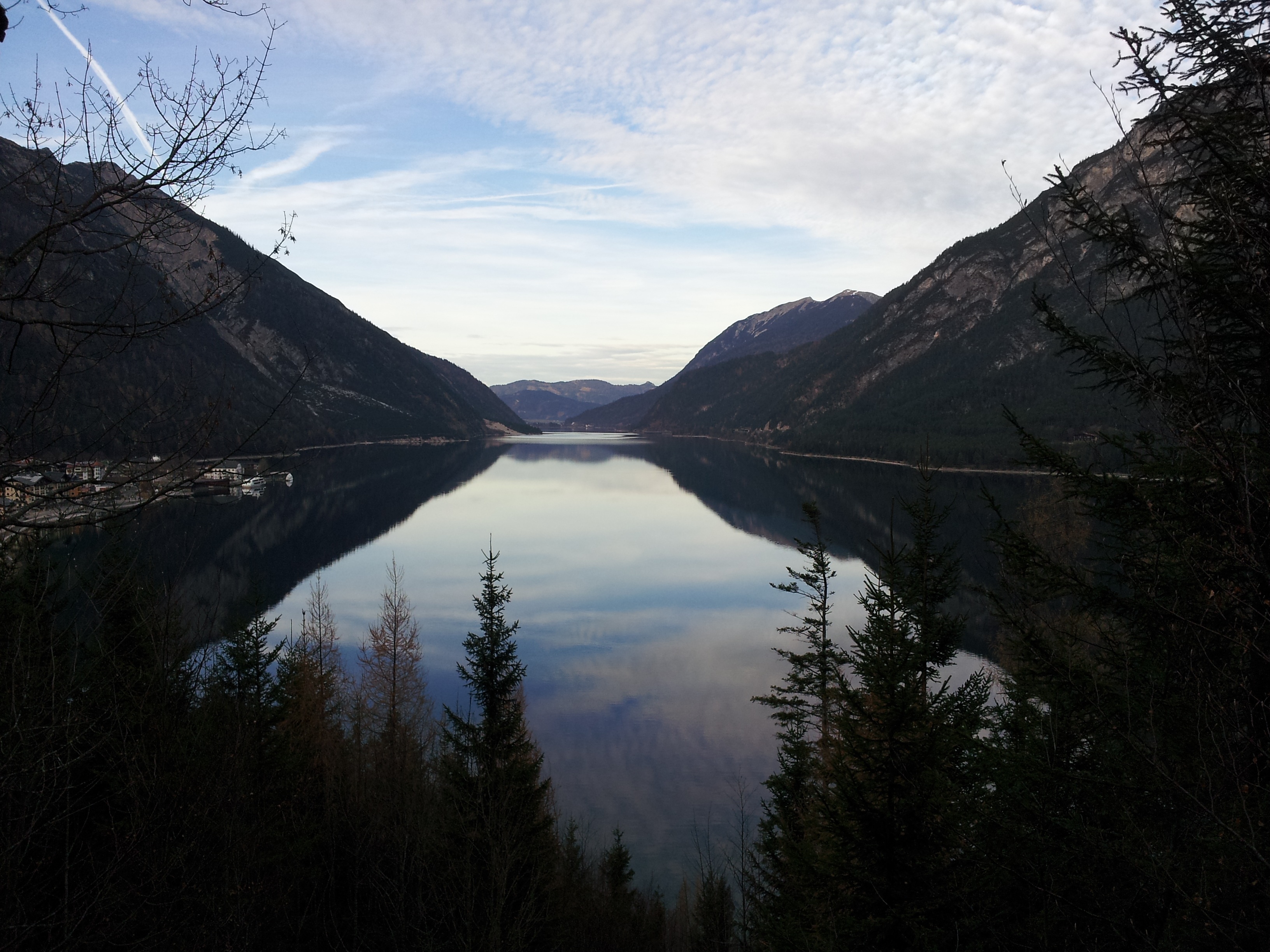 plant, non-urban scene, achensee, pertisau, sky, lake, no people, coniferous tree, day, 2K, outdoors, tranquil scene, tyrolean alps, austria, reflection, HD Wallpaper