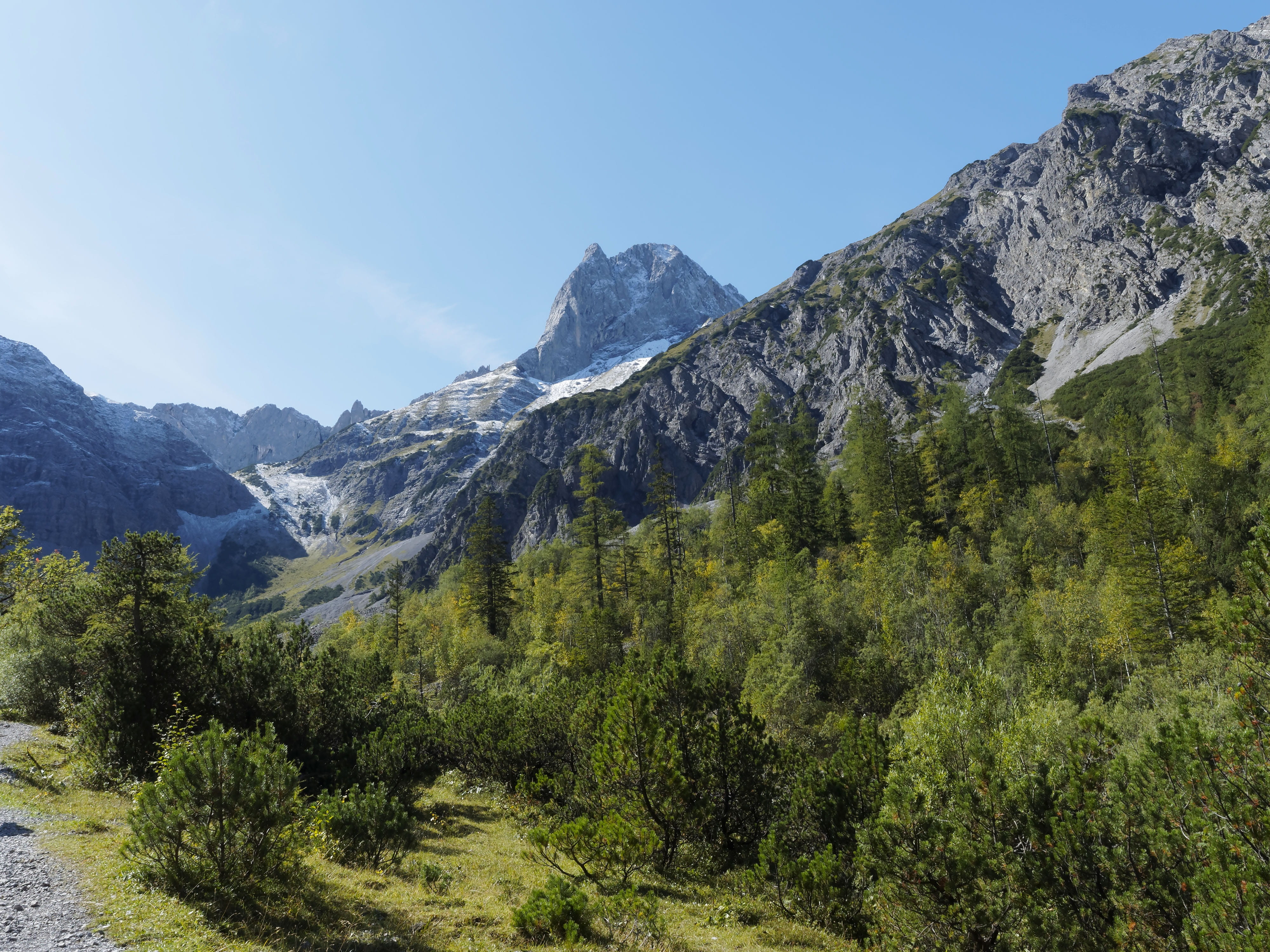 tyrol, gramai, green color, growth, 4K, austria, landscape, tranquil scene, alps, mountain peak, tranquility, formation, coniferous tree, summit, outdoors, HD Wallpaper