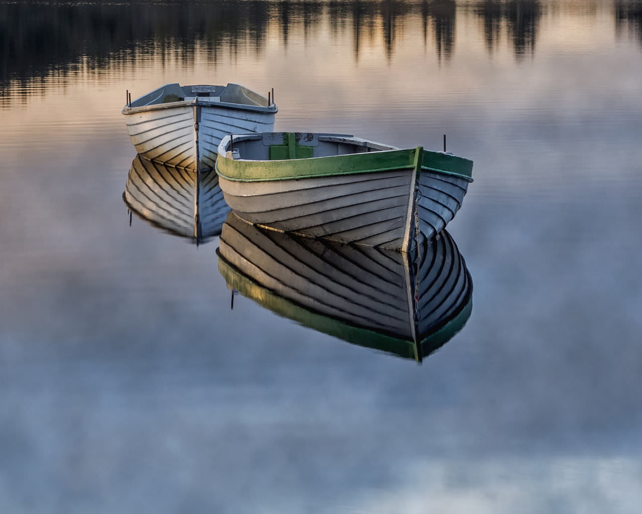 loch, rowboat, nautical vessel, lake, anchored, mode of transportation, scenics - nature, day, waterfront, no people, tranquil scene, cloud - sky, transportation, HD Wallpaper