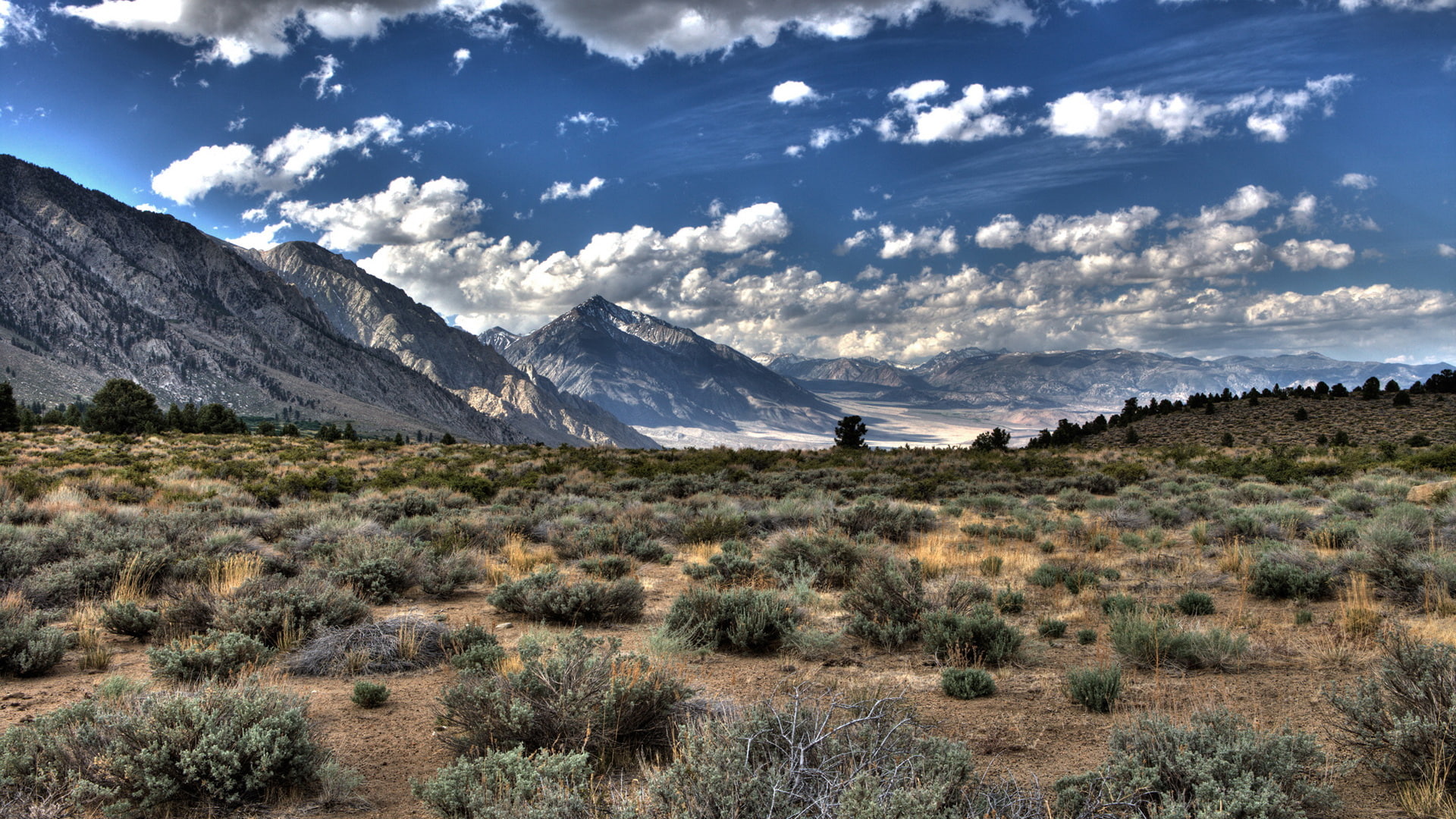 semi-arid, idyllic, Hill, Sierra Nevada, environment, mountain range, land, cloud - sky, tranquility, scenics - nature, grass, tranquil scene, mountain, HD Wallpaper