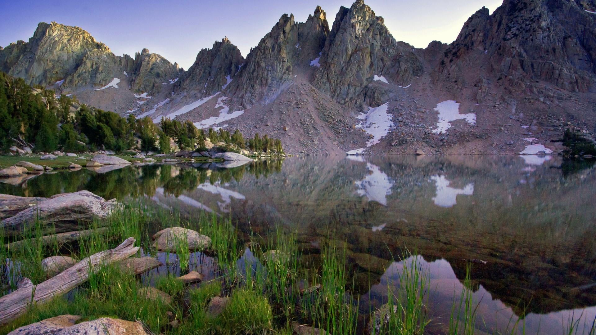 day, tranquility, united states, rock, environment, formation, tranquil scene, snowcapped mountain, sierra nevada, scenics - nature, california, beauty in nature, HD Wallpaper