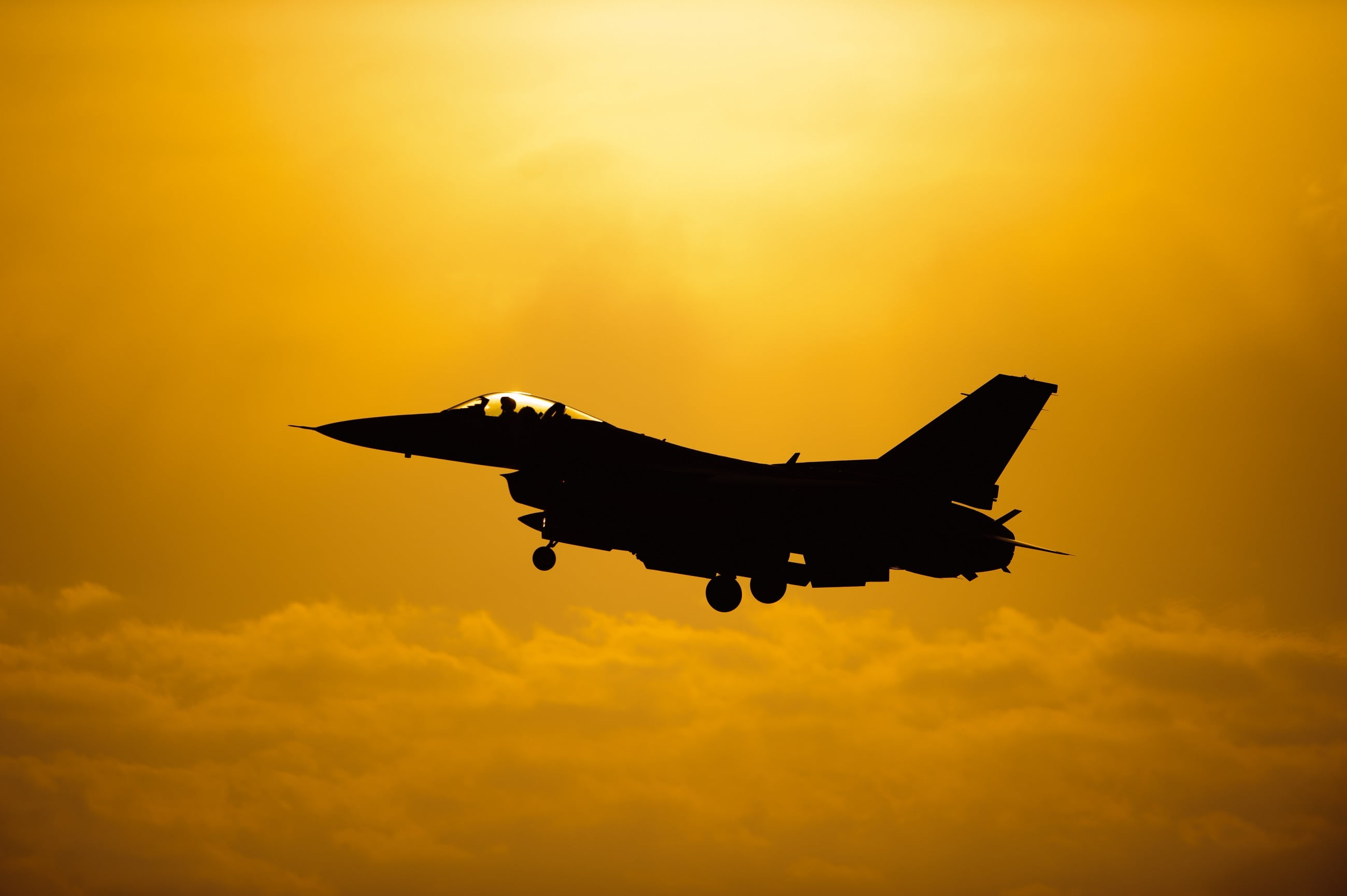 defense, mode of transportation, fighting falcon, air Vehicle, sunset, sky, government, nature, plane, military, mid-air, mode of Transport, flight, air force, HD Wallpaper