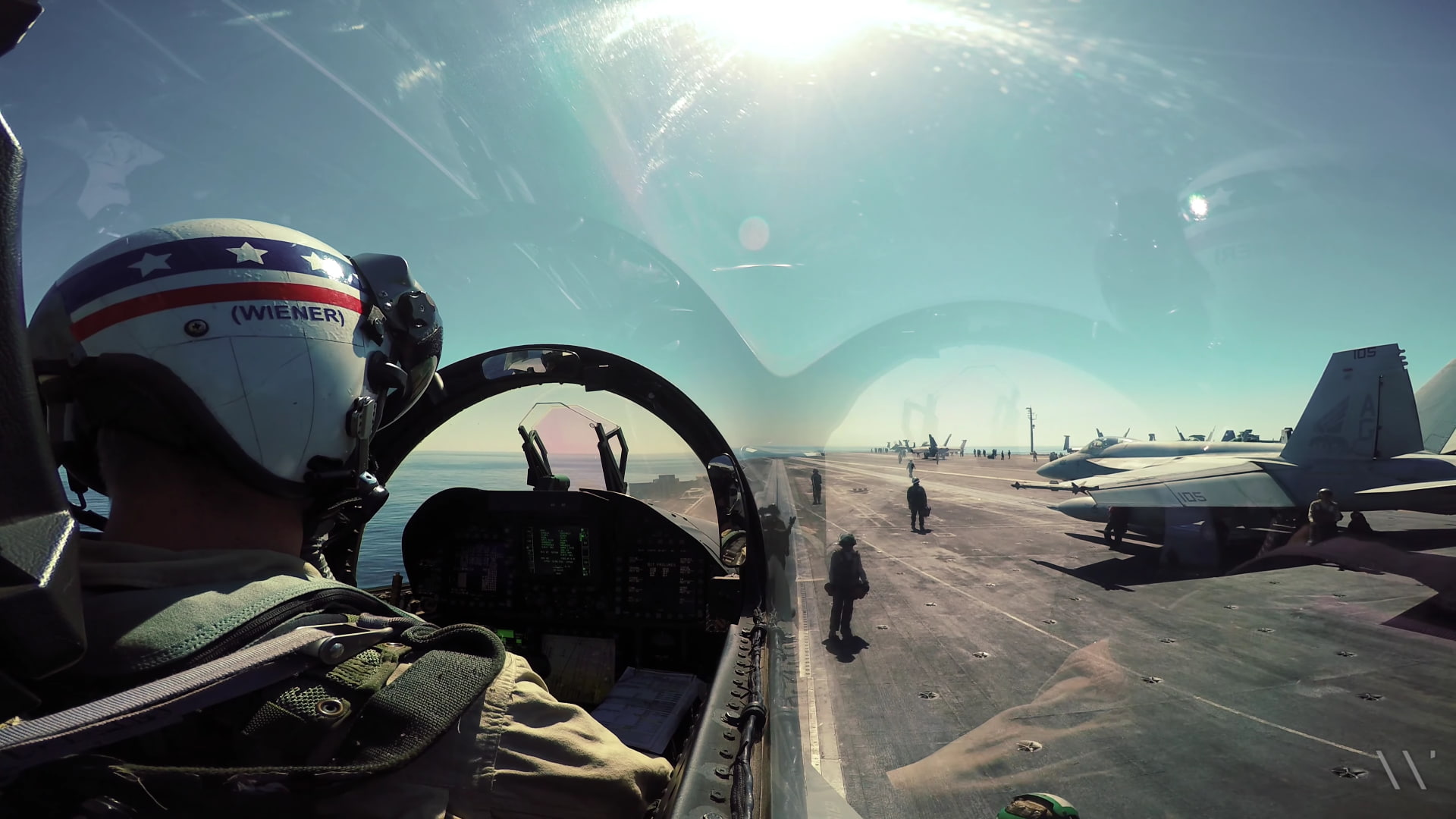 Multirole fighter, Boeing E/A-18G Growler, jet fighter, USN VAQ-140 504 Patriots, cockpit, Flight deck, military, 7TH Carrier Air Wing, United States Navy, HD Wallpaper