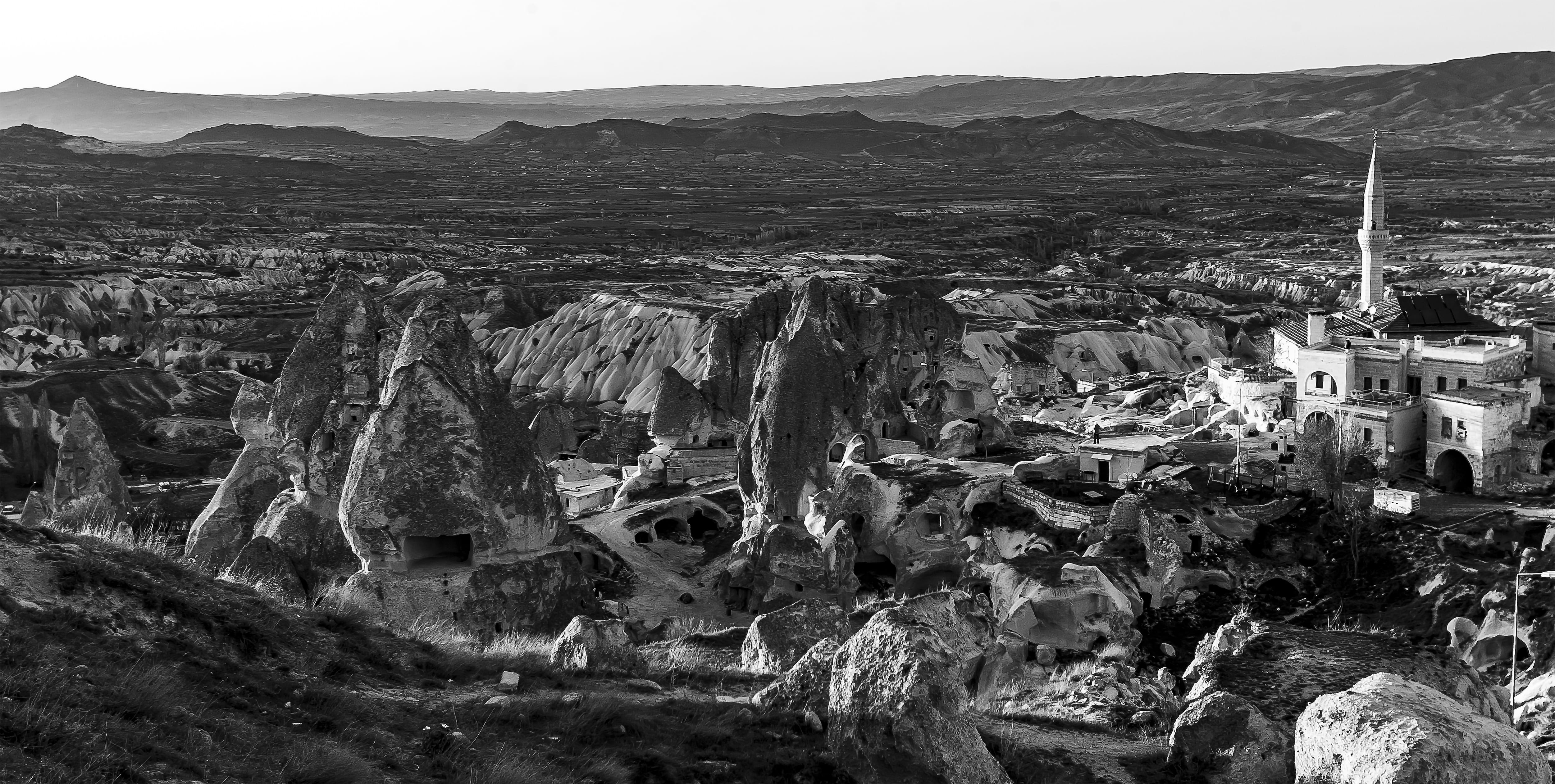 day, mountain, the past, 4K, Horizon, solid, uchisar looking out, 2017, architecture, outdoors, Hulki Okan Tabak, Formation, Stone, building exterior, HD Wallpaper