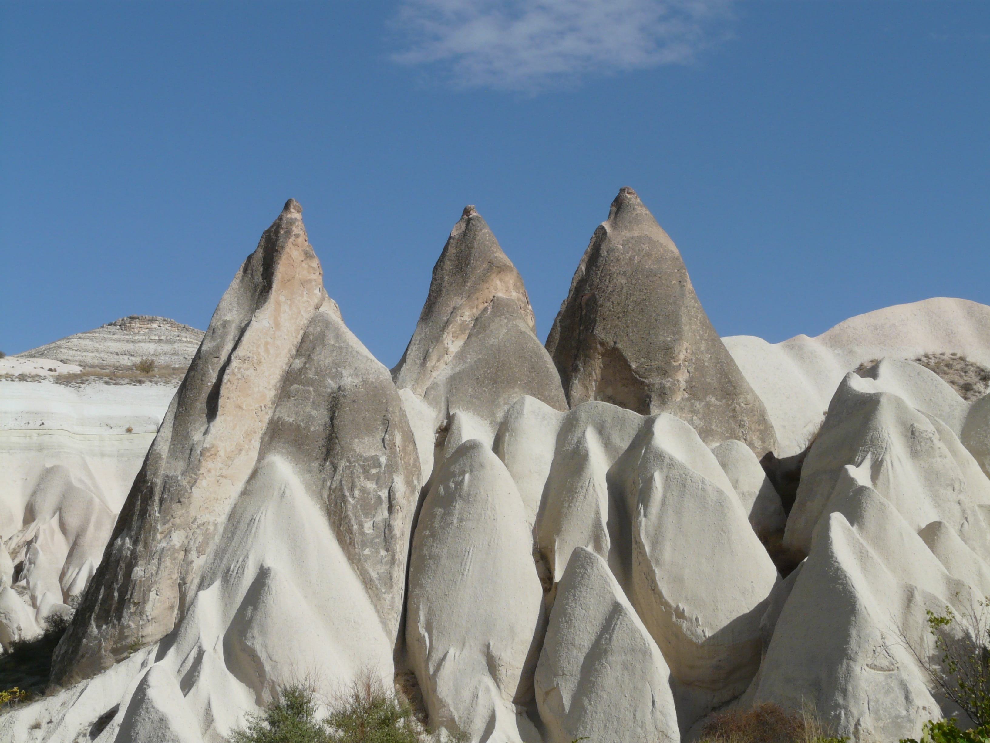 beauty in nature, mountain, no people, environment, valley of roses, limestone, nature, nevsehir, tranquil scene, fairy towers, solid, 2K, rock, travel, HD Wallpaper