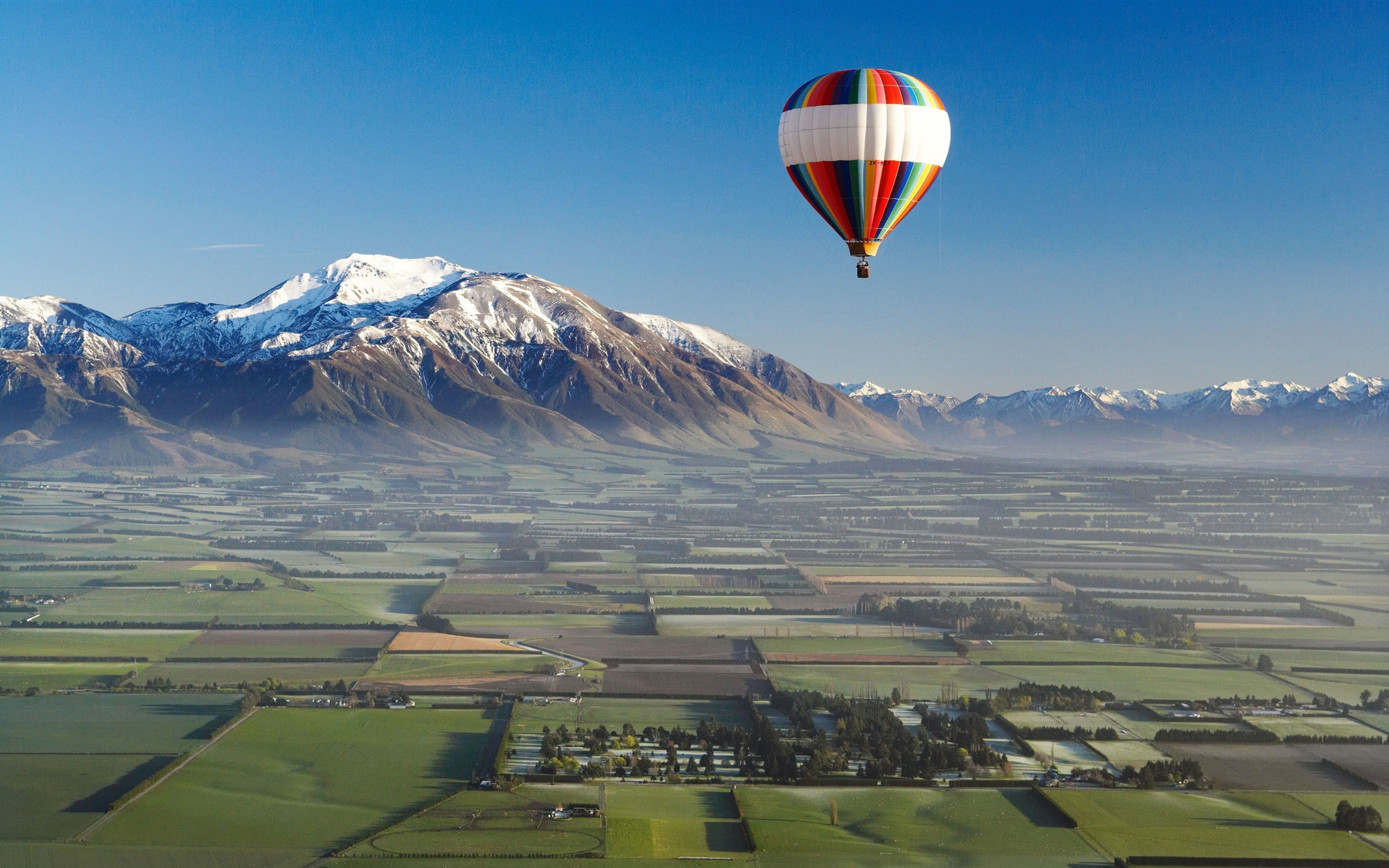 Balloon, Mountains, Hot, Sports, Field, Air, 2K, HD Wallpaper