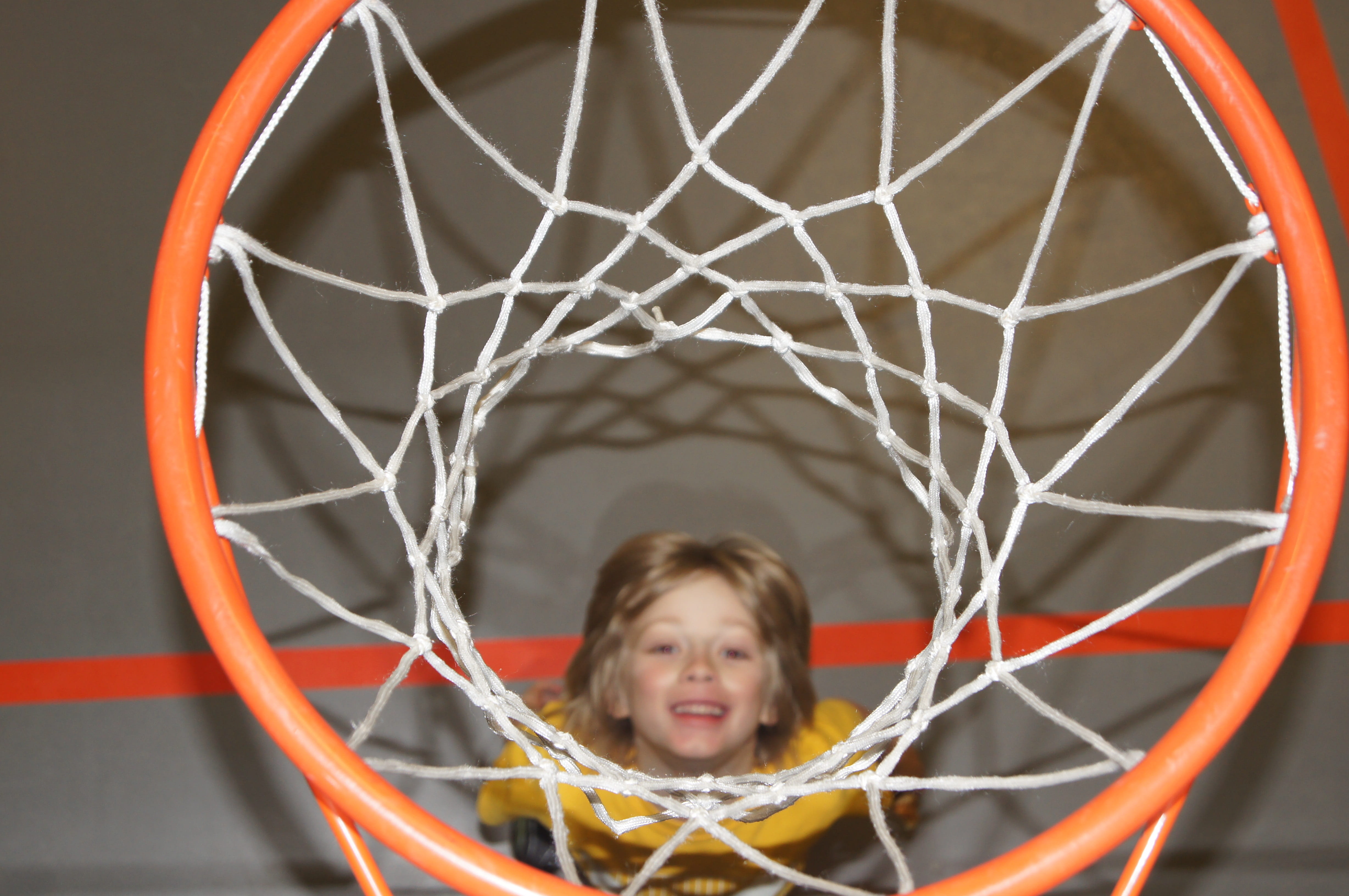 basketball hoop, emotion, basketball, fun, one person, net - sports equipment, sport, motion, headshot, front view, 4K, playing, sports, leisure activity, HD Wallpaper