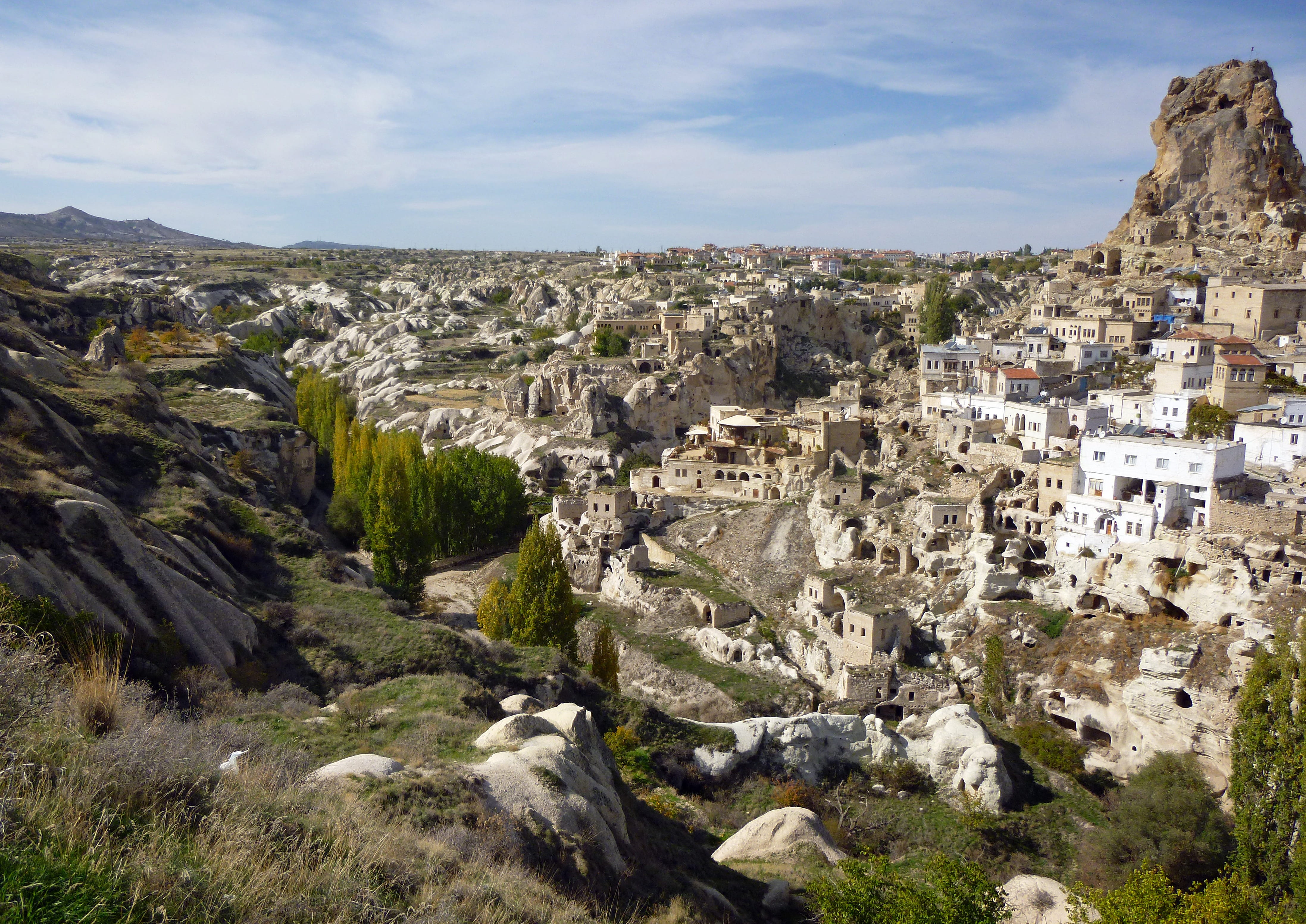 nature, day, high angle view, rock formations, rock formation, landscape, no people, sky, built structure, unesco world heritage, architecture, Göreme, HD Wallpaper