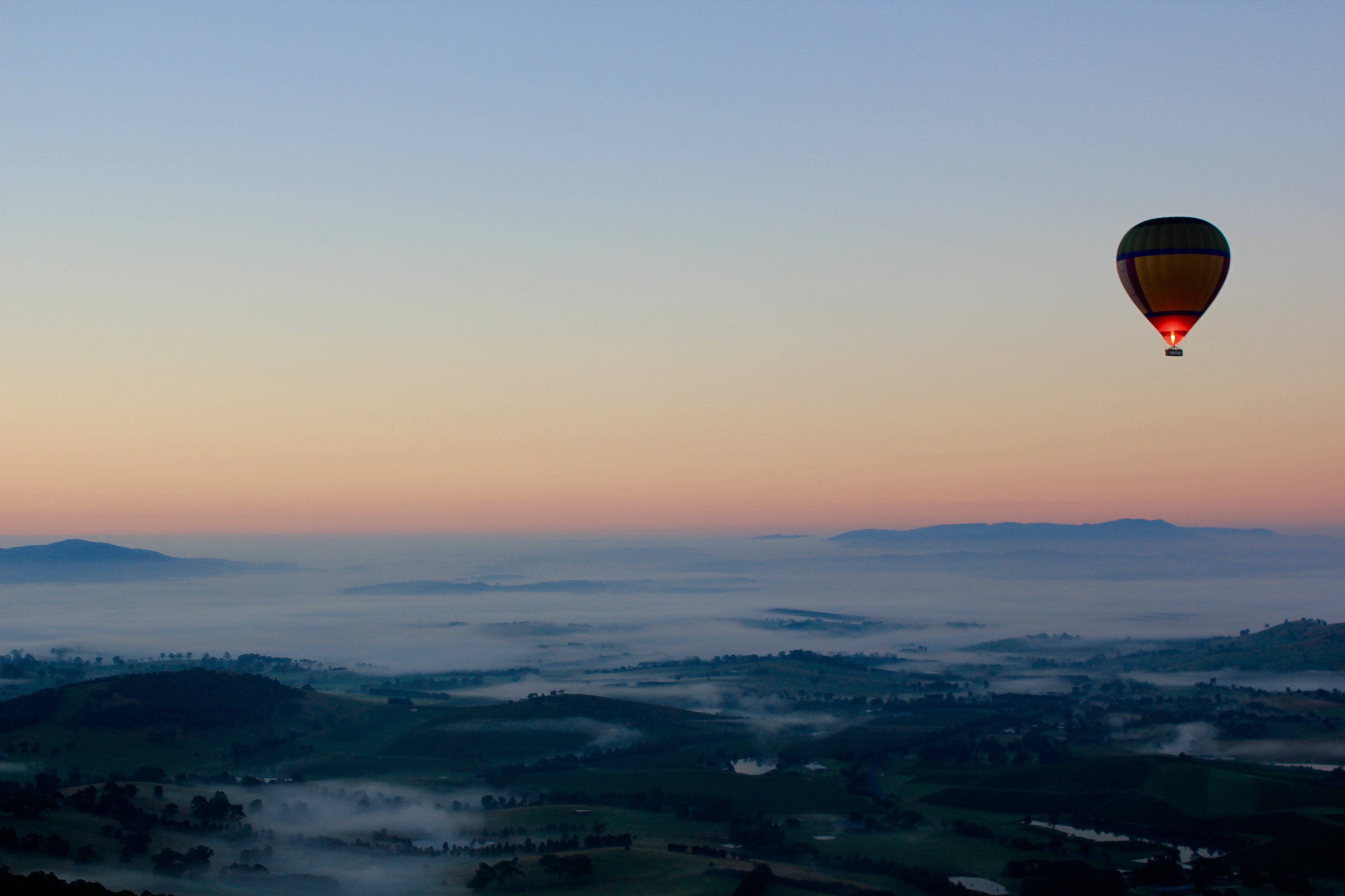 baloon, travel, mist, sky, 5K, adventure, air, hot, HD Wallpaper
