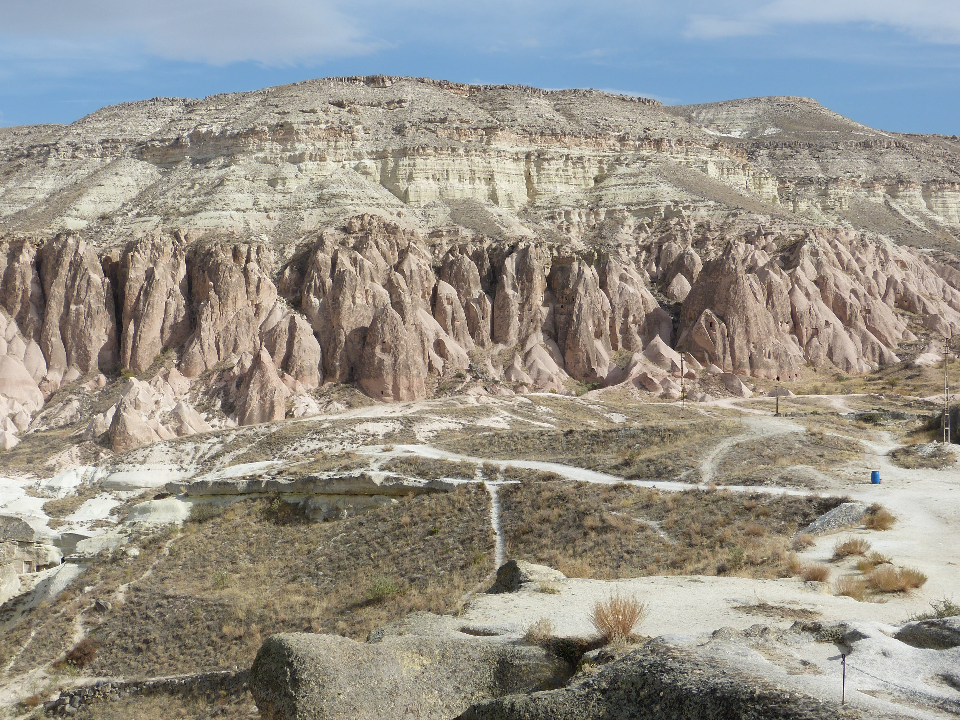 rock, day, turkey, arid climate, physical geography, landscape, tranquil scene, geology, 4K, outdoors, mountain, formation, rock formations, tufa, travel destinations, HD Wallpaper