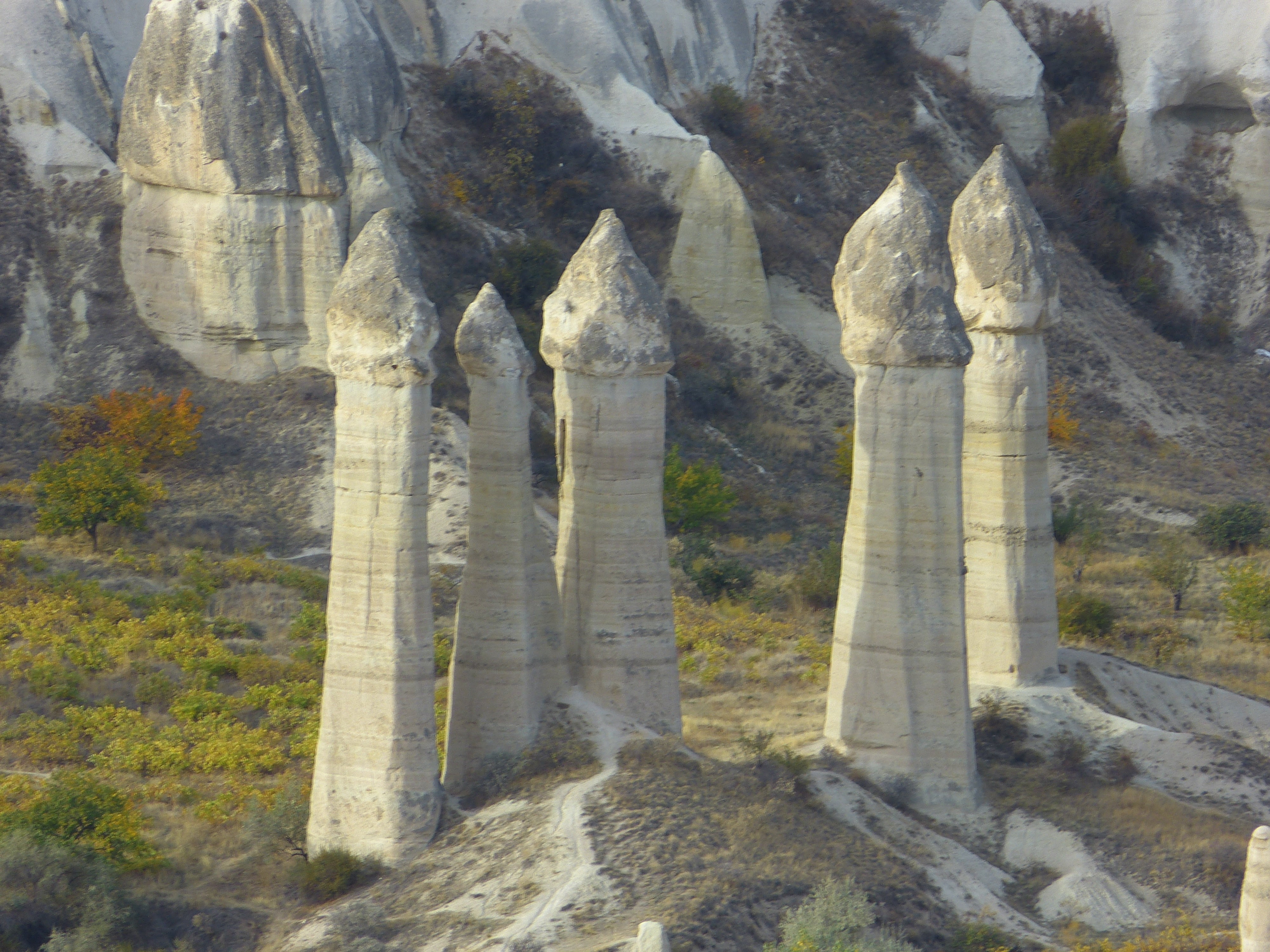 ancient civilization, landscape, tufa formations, travel, architecture, travel destinations, belief, fairy towers, no people, tourism, built structure, HD Wallpaper