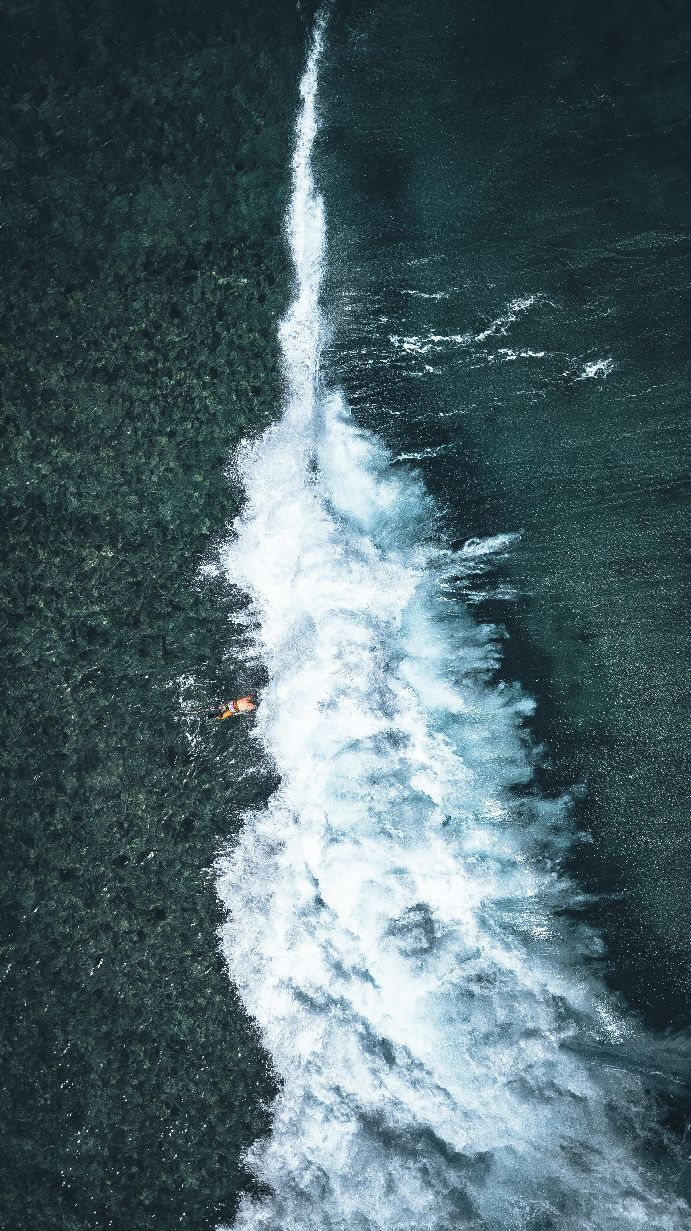hd backgrounds, aquatic sport, person, nature, 4K, ocean, power in nature, sea, photography, transportation, computer backgrounds, wave, view, high angle view, Phone HD Wallpaper