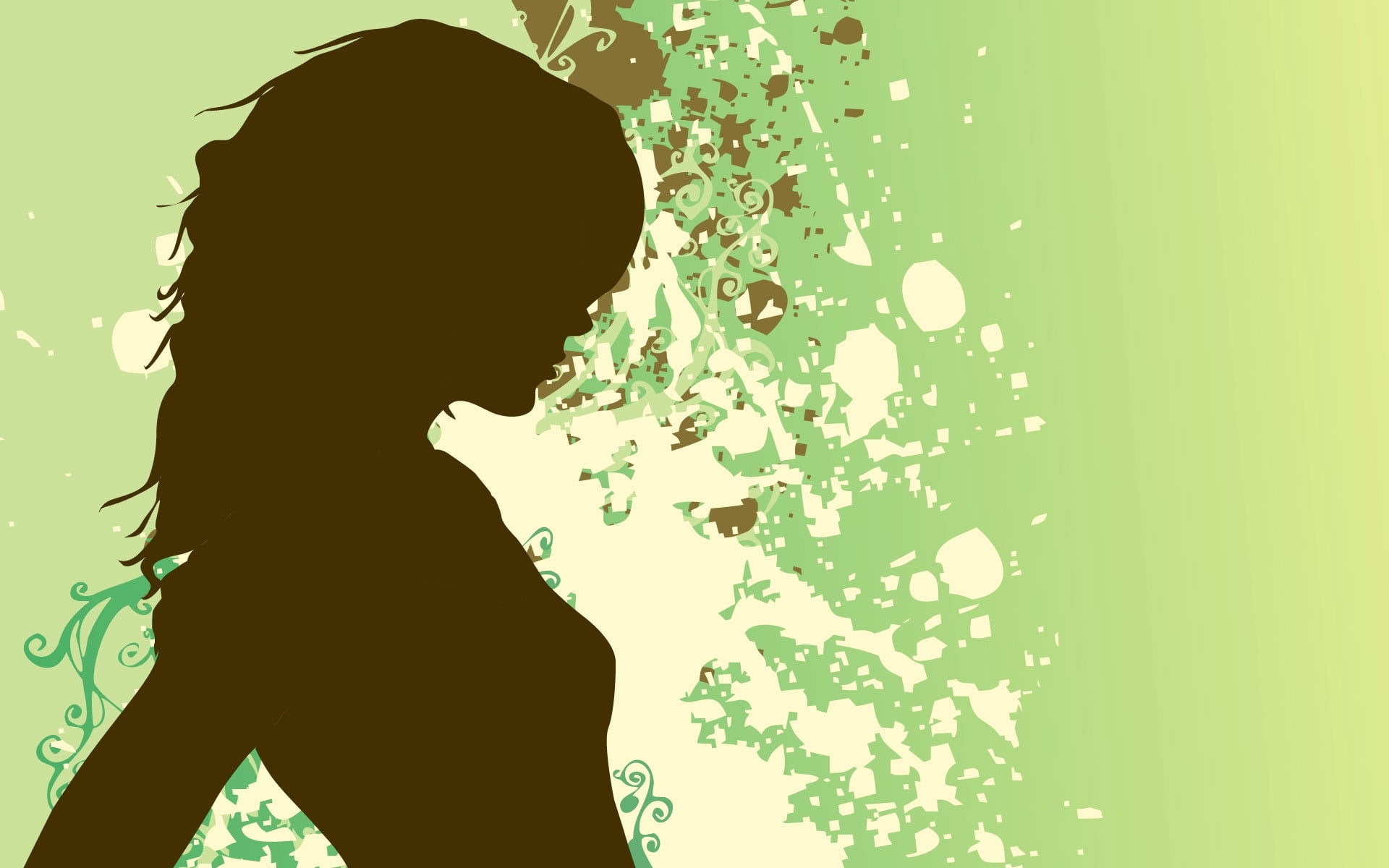 silhouette, nature, teenage Girls, grunge, lifestyles, backgrounds, spray, side view, young Adult, illustration, adult, standing, portrait, girl, white, HD Wallpaper