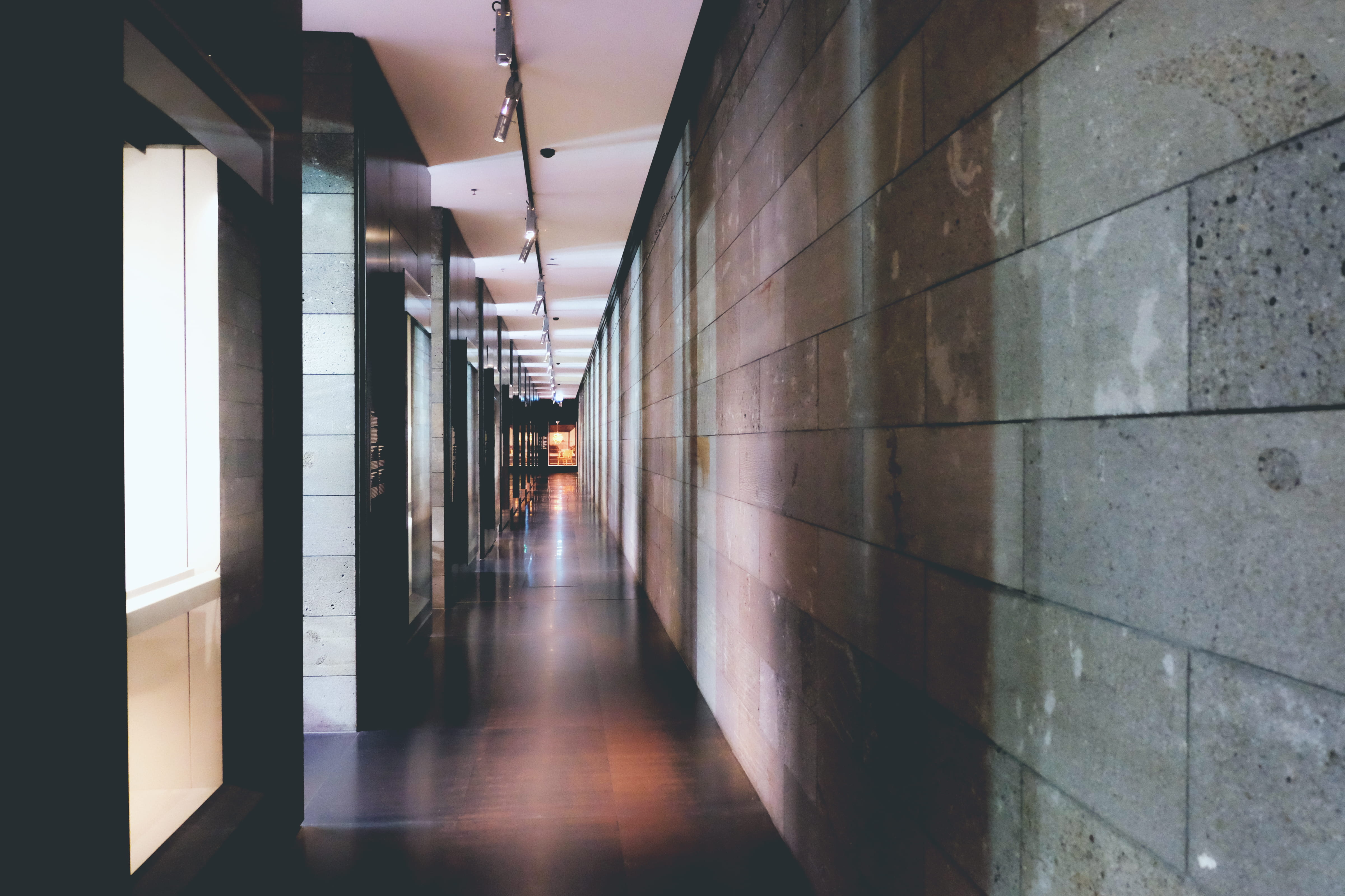 wall - building feature, wall, australia, diminishing perspective, reflection, shadow, corridor, building, sunlight, architecture, flooring, national gallery of victoria, HD Wallpaper