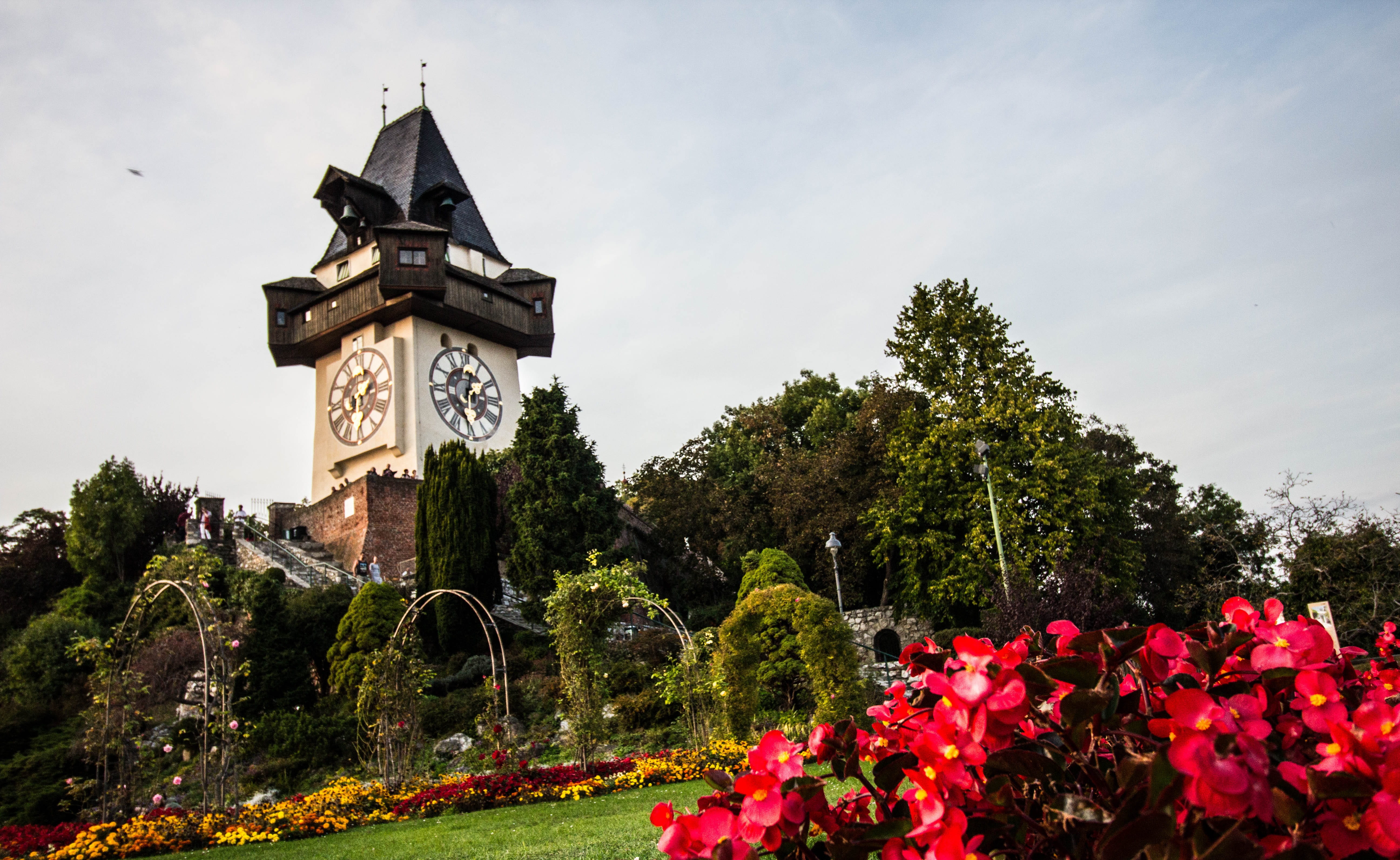 landmark, no people, architecture, grass, flower, places of interest, religion, built structure, schlossberg, 5K, tree, styria, building exterior, beauty in nature, HD Wallpaper