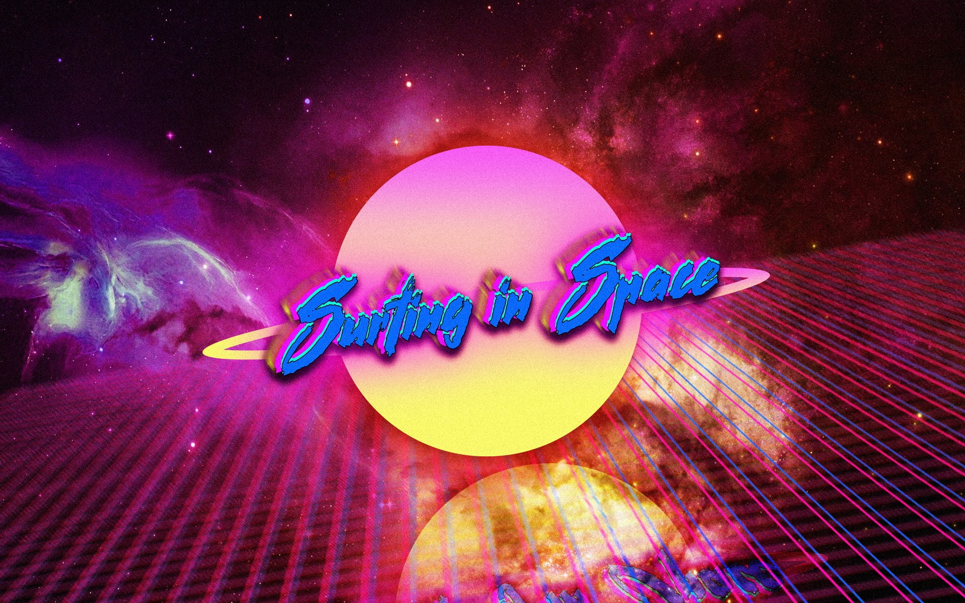 Retro style, neon, 1080P, vintage, typography, space, digital art, HD Wallpaper