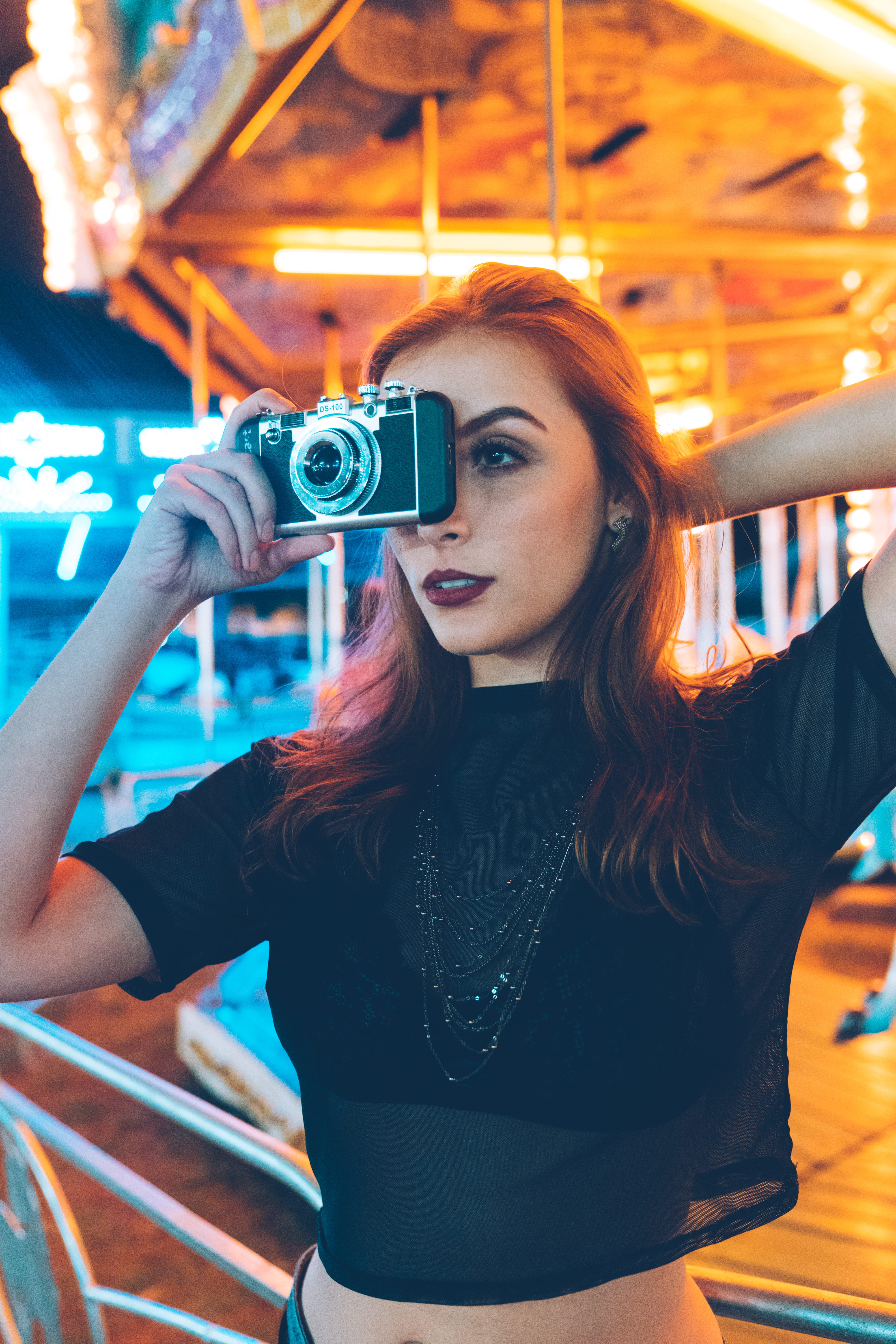 technology, vintage, front view, focus, camera - photographic equipment, hairstyle, one person, retro, model, light, leisure activity, selective, style, Phone HD Wallpaper
