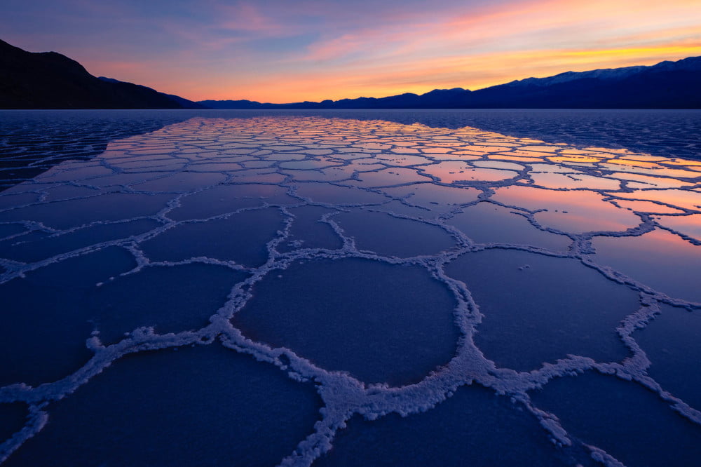 scenics, death valley national park, Day, nature, photography, body, lake, sunset, 480P, body of water, landscape, water, department of the interior, HD Wallpaper