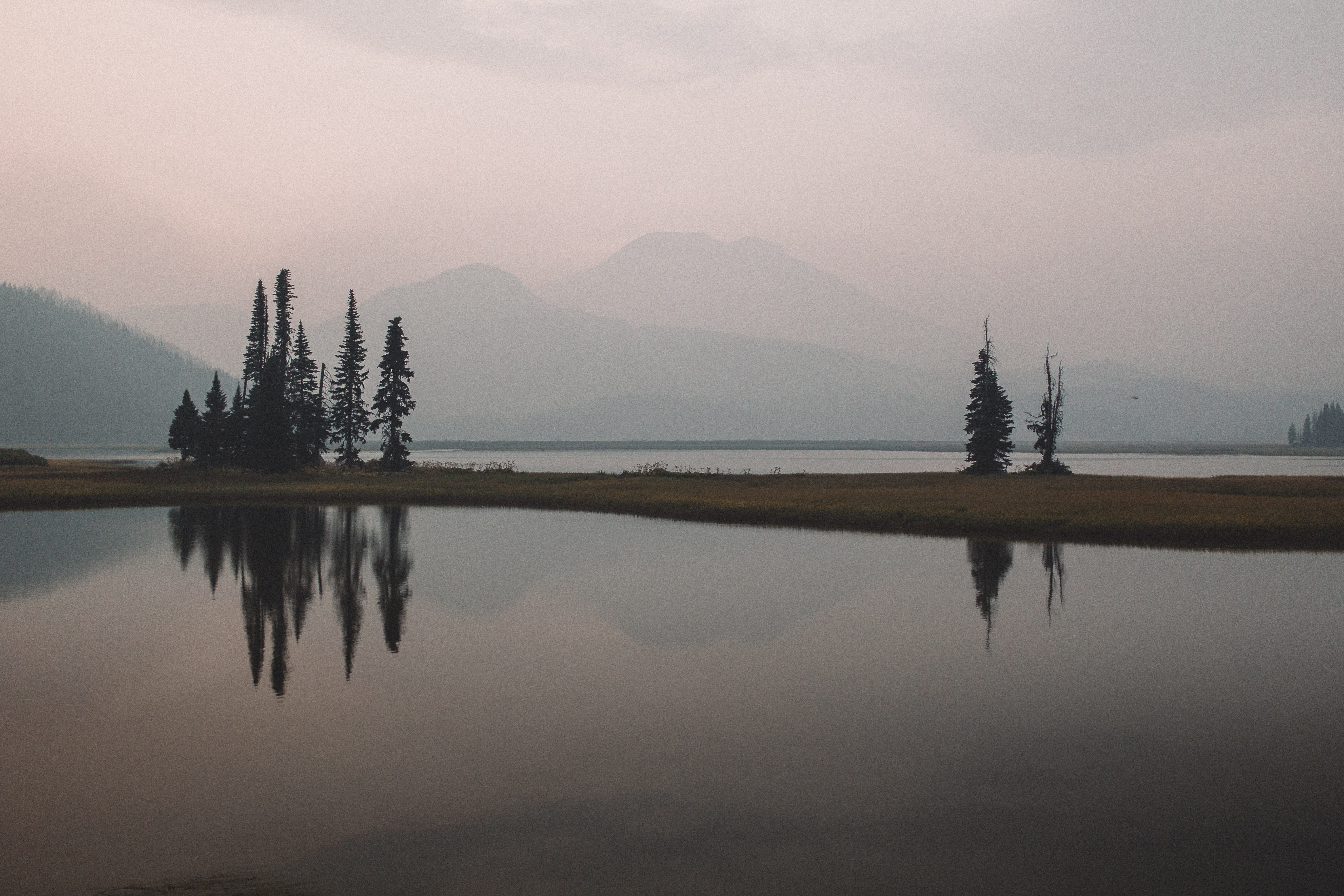 sky, trees, lake, pnw, mountain, plant, scenics - nature, sparks lake, beauty in nature, twilight, nature, forrest, travel destinations, water, 4K, united states, HD Wallpaper