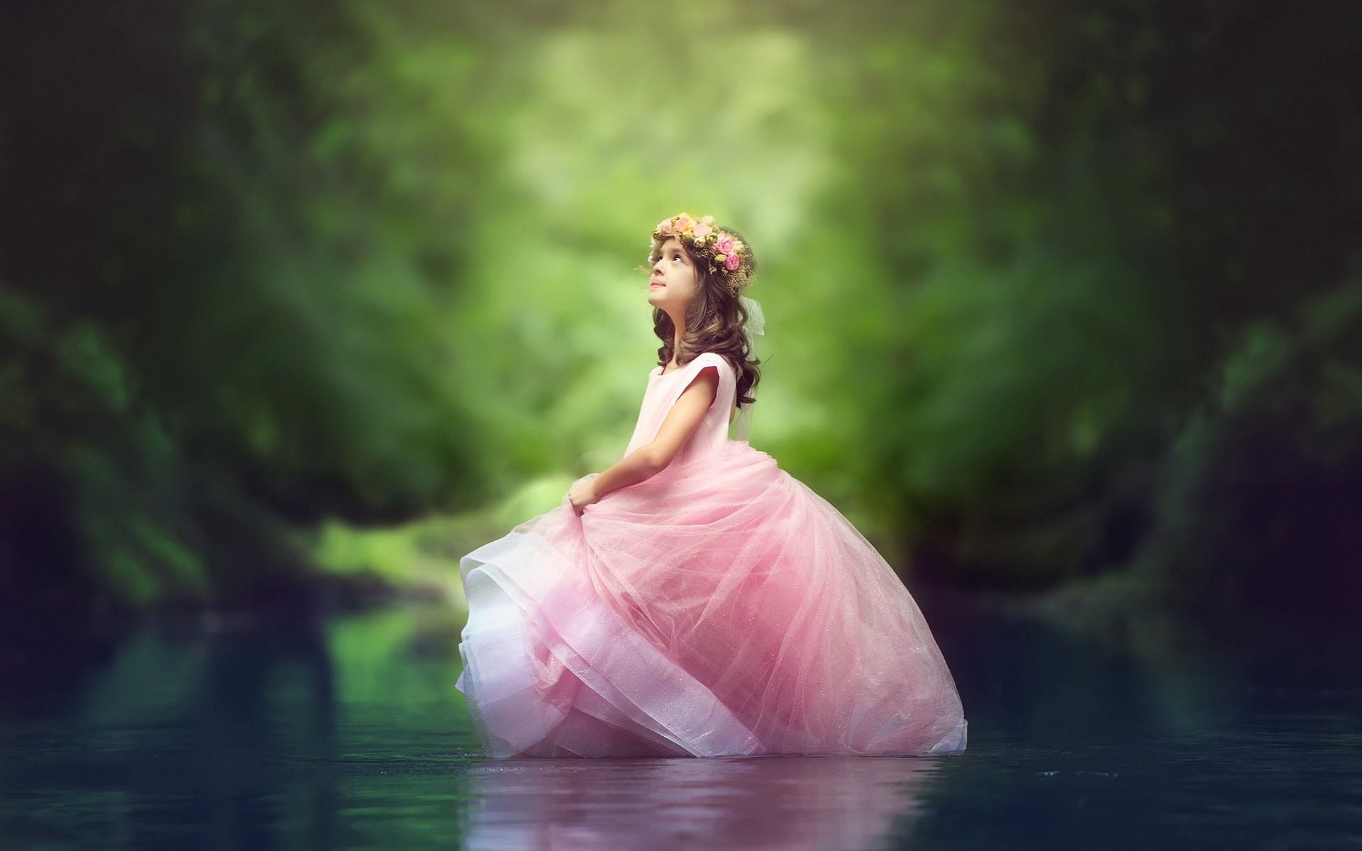 women, hairstyle, outdoors, princess, little, water, young adult, one person, young women, Baby, adult, pink, s, nature, girl, contemplation, dress, hair, HD Wallpaper
