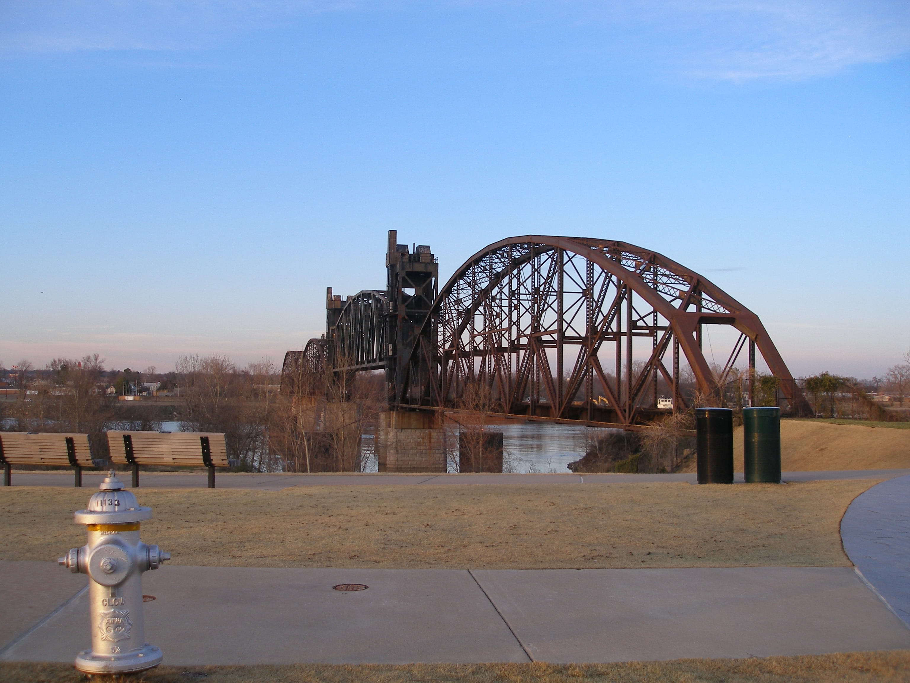 building exterior, nature, architecture, built structure, 2K, the past, Railroad Bridge, arkansas river, copy space, old, city, transportation, history, HD Wallpaper