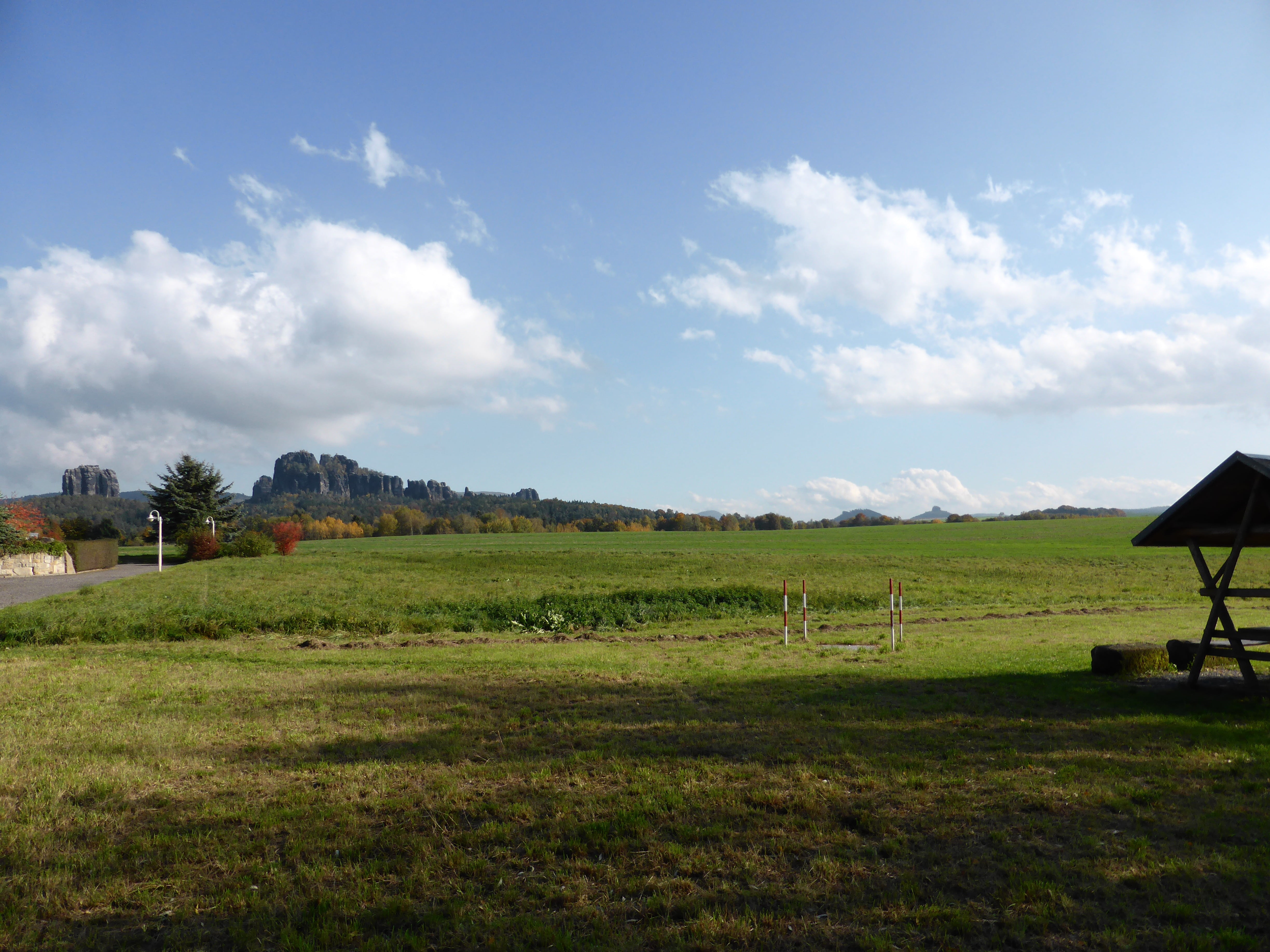 cloud - sky, landscape, no people, agriculture, mountain, day, beauty in nature, rural Scene, tranquil scene, schrammsteine, falkenstein, plant, nature, HD Wallpaper