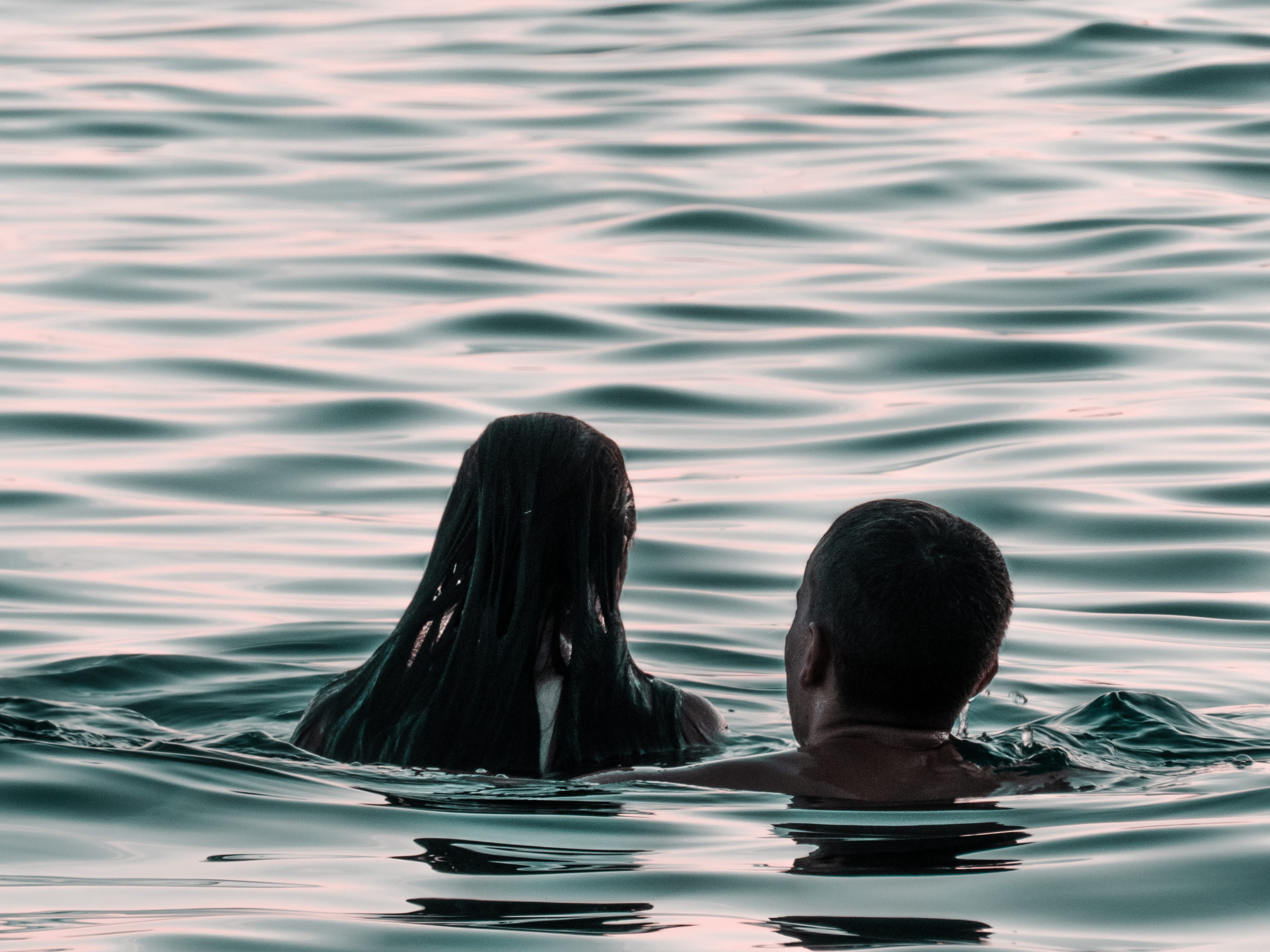 love, romantic, hairstyle, pool, nature, real people, sea, sports, one person, ocean, 4K, headshot, rippled, woman, water, man, croatia, women, pula, rear view, HD Wallpaper