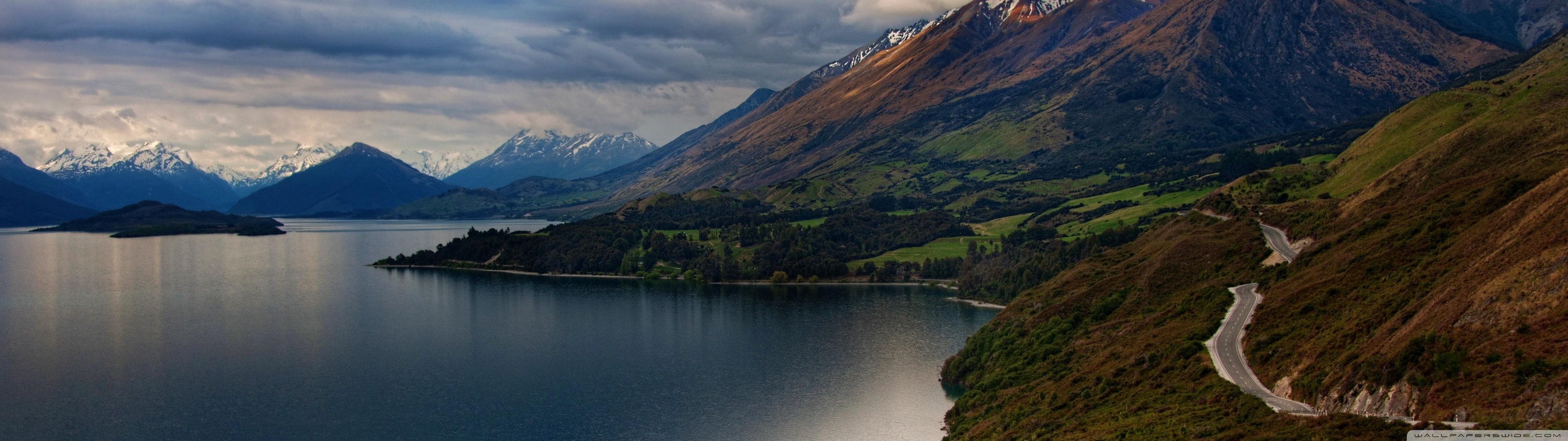 mountains, nature, landscape, 4K, Lake Wakatipu, New Zealand, lake, HD Wallpaper
