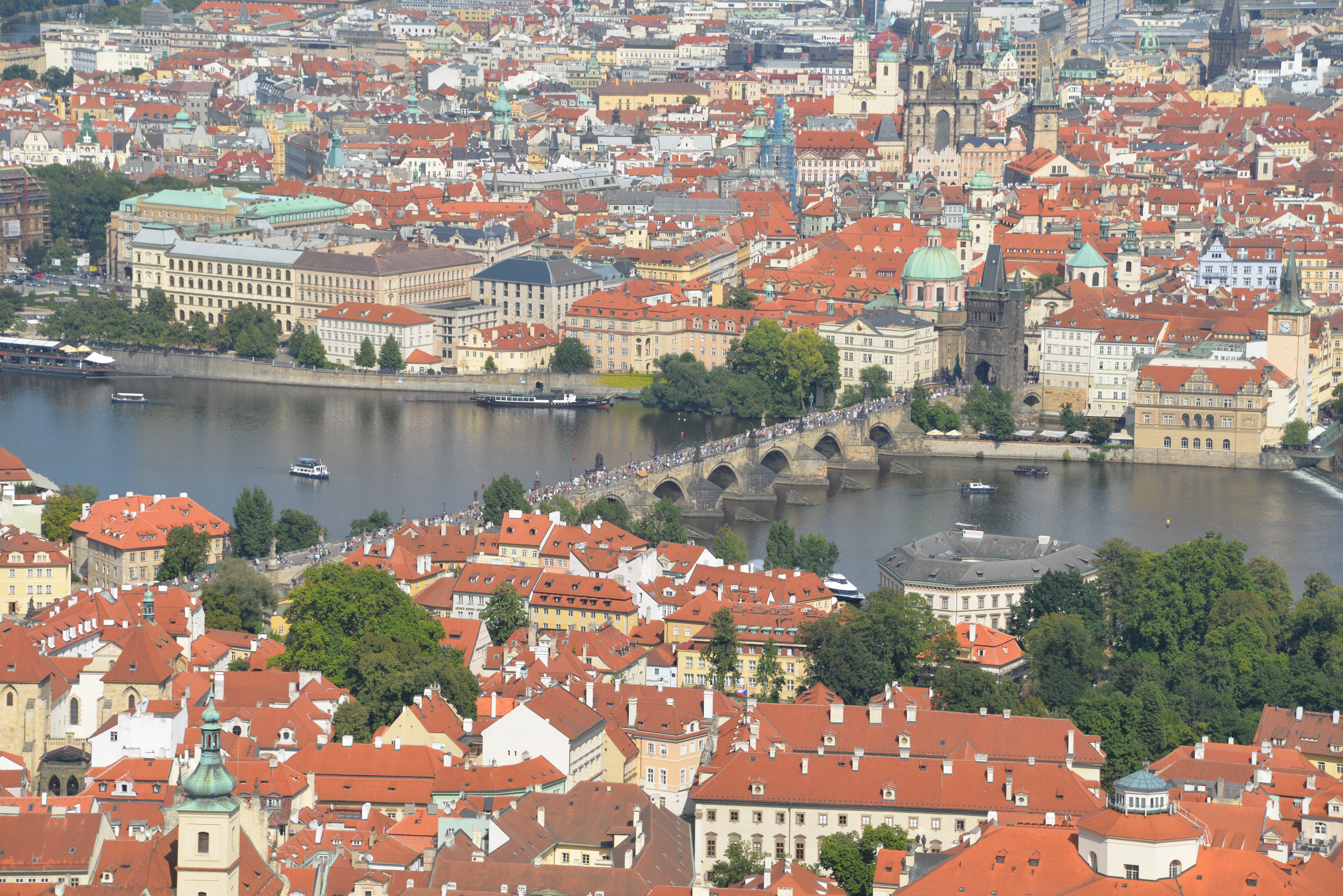 charles bridge, panorama, prague, water, building exterior, cityscape, bridge, nature, religion, city, community, government, 5K, high angle view, building, HD Wallpaper